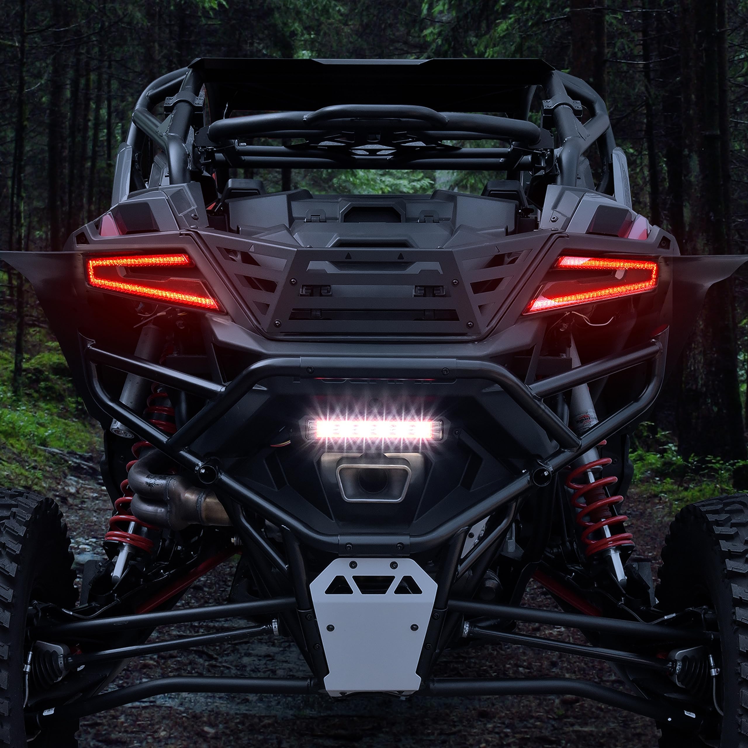 SAUTVS RZR PRO LED Tail Lights - Smoked Black Rear Lamps for Polaris RZR PRO XP/XP4 (2020-2025), RZR PRO S/S4, PRO R, TURBO R/R4 (2022-2025) - Direct Replacement for #2415177 & 2415178 - Perfect for Off-Road Adventures & Night Riding
