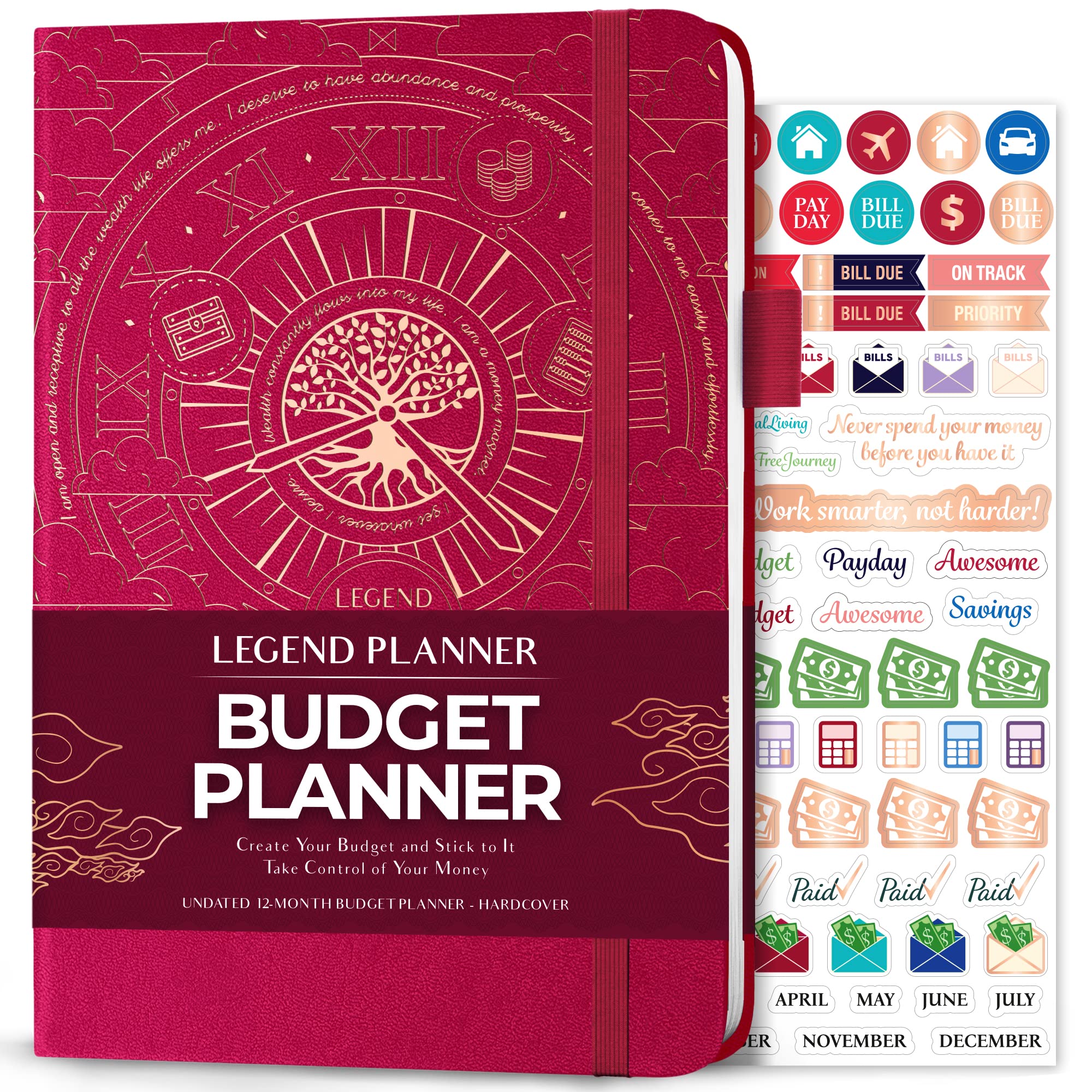 Budget Planner Notebook - Expense Tracker for Monthly Budgeting & Finance Organization | Household & Personal Use (Hot Pink)
