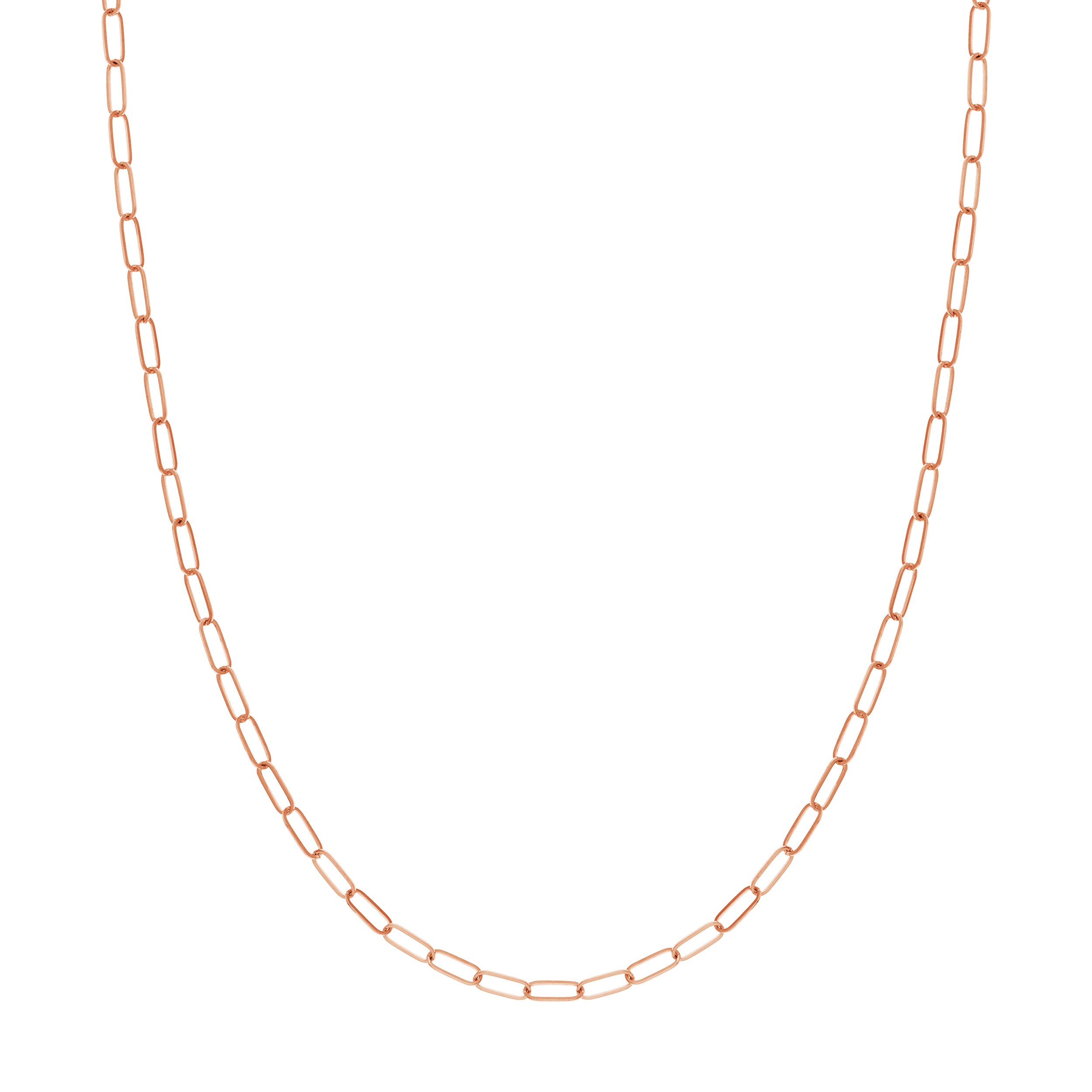 14K Gold Paper Clip Chain Necklace for Women - Dainty Minimalist Layering Jewelry - Perfect for Everyday Wear, Gift Giving & Special Occasions
