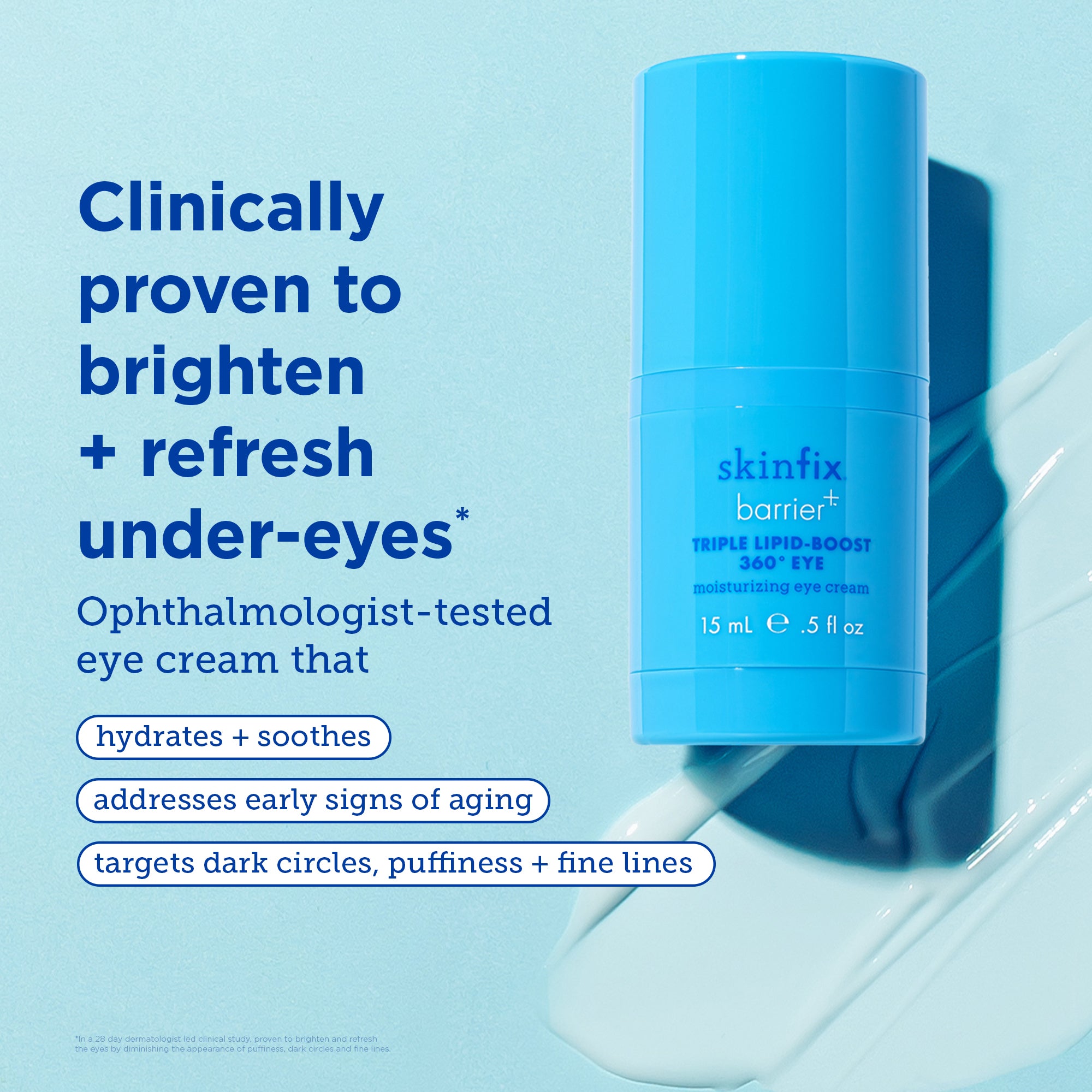 Barrier+ Triple Lipid Boost 360° Eye Cream - Anti-Aging Eye Treatment for Dark Circles, Wrinkles & Puffiness - Hydrating & Firming Eye Care for Day & Night Use - Perfect for Sensitive Skin & Travel Skincare Routine