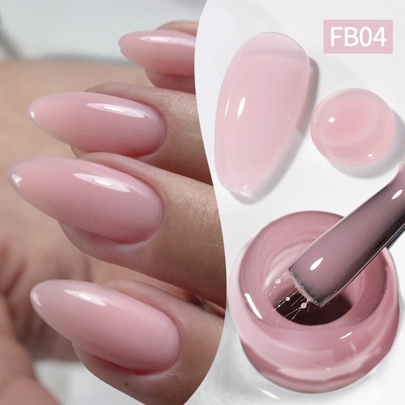6 Colors Fiber Rubber Base Gel Polish Set 10ml - Long Lasting Nail Polish Kit for Salon & Home Manicure - Perfect for Nail Art, DIY Nails, and Professional Use