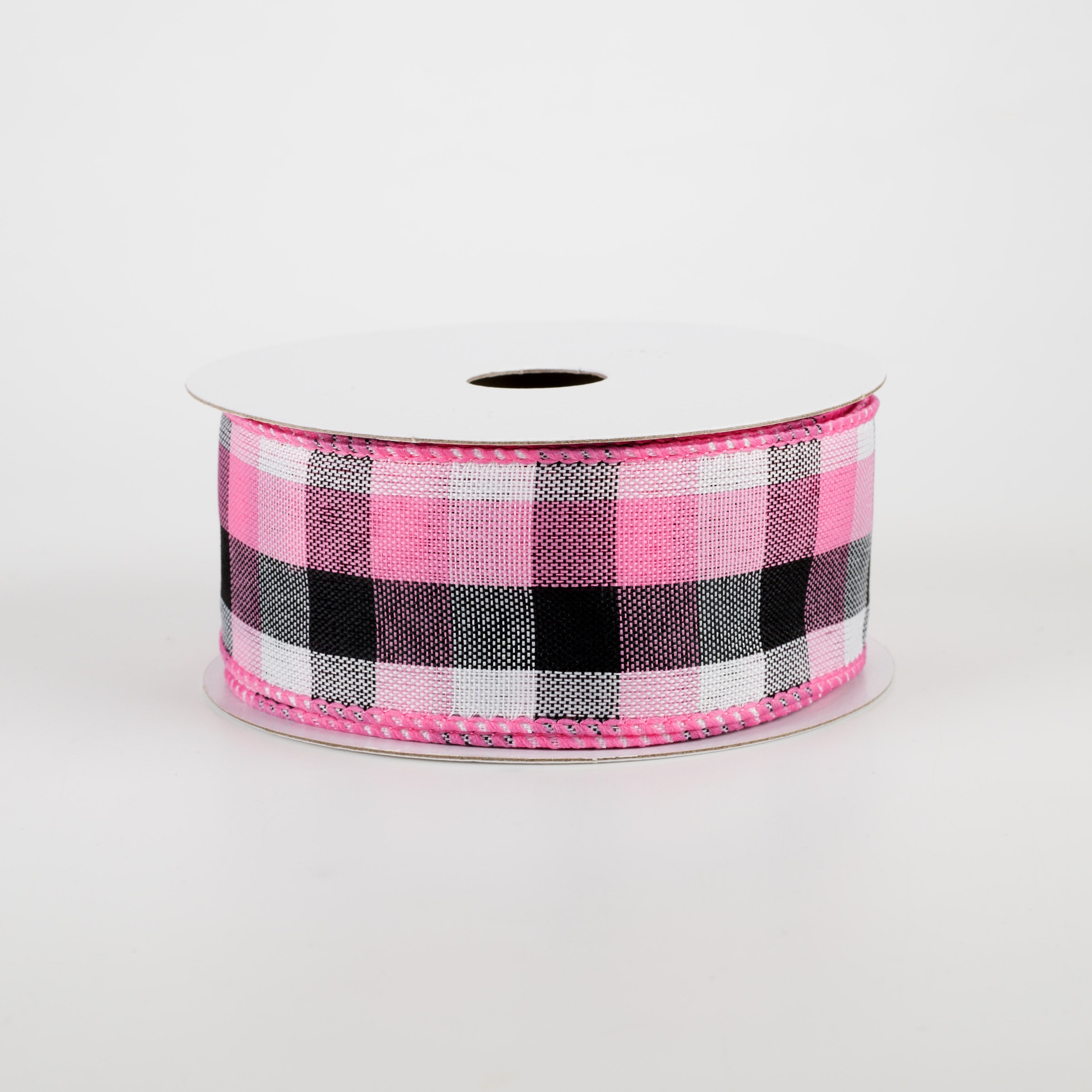 1.5 Inch Grosgrain Ribbon - Pink, Black, White (10 Yards) - Perfect for Gift Wrapping, DIY Crafts, Hair Bows & Party Decorations
