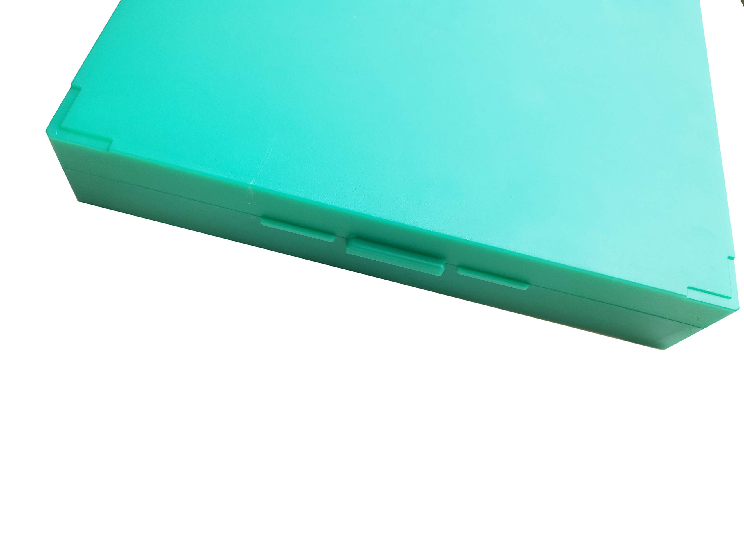 MUHWA Scientific 100-Place Plastic Microscope Slides Storage Box - Green | Lab Organization & Specimen Protection | Ideal for Schools, Laboratories & Research Facilities
