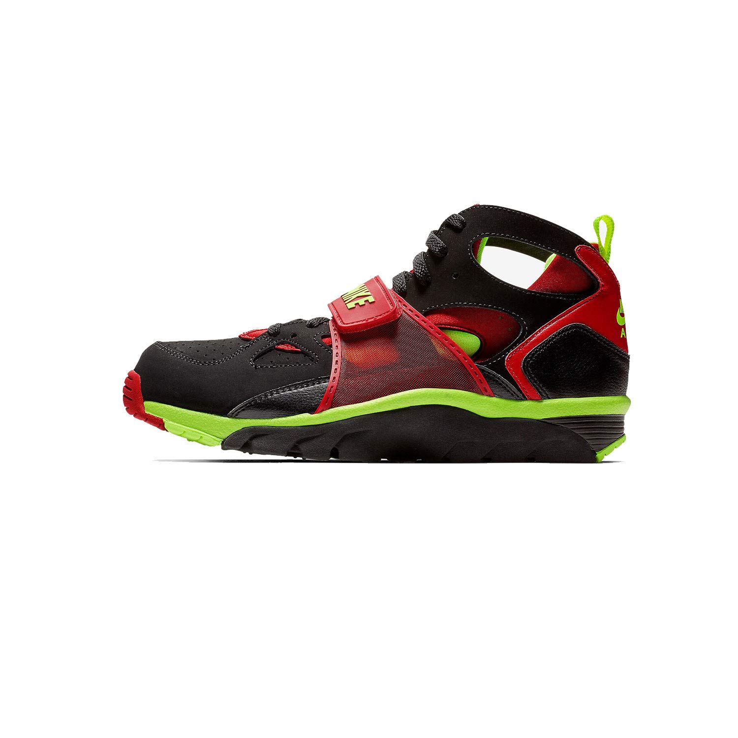 Nike Men's Air Trainer Huarache Sneakers - Black/Volt Red Colorway (Style 679083-020) | Lightweight Athletic Shoes for Gym Training, Running & Casual Wear
