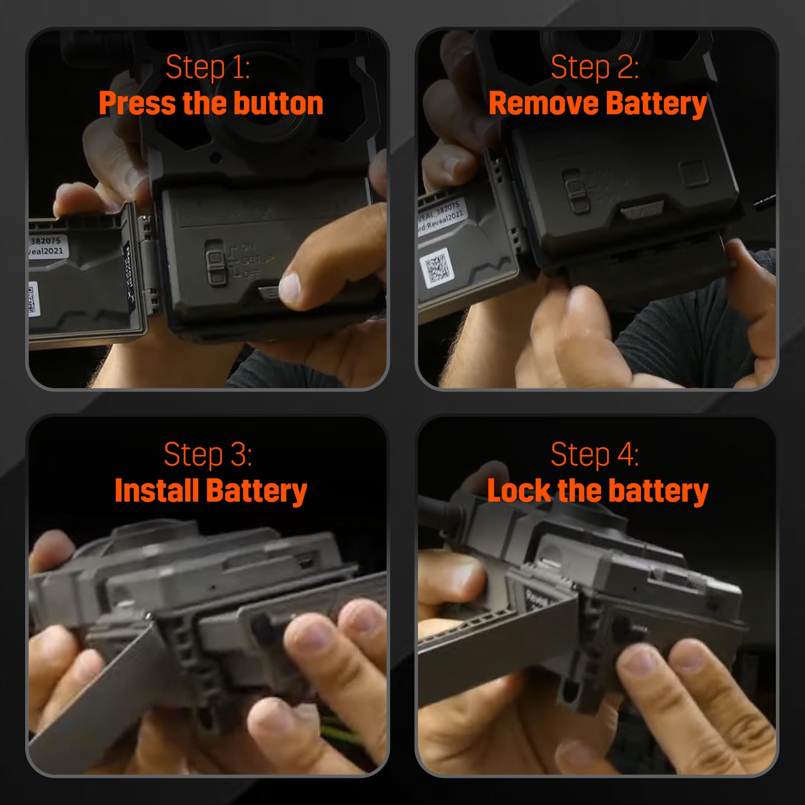 6000mAh Rechargeable Battery Pack for Reveal Hunting Camera - Compatible with X, XB, SK, X Pro, Pro 3.0, X Gen 2.0 & 3.0 Models (2-Pack) - Perfect for Extended Wildlife Monitoring & Outdoor Hunting Adventures