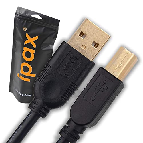 High-Speed USB Printer Cable for HP Officejet 8600/8710/6968/6978/6600/3830/8035, Envy 4500/4520, Deskjet & Laserjet Printers - Fast Data Transfer for Home & Office Printing