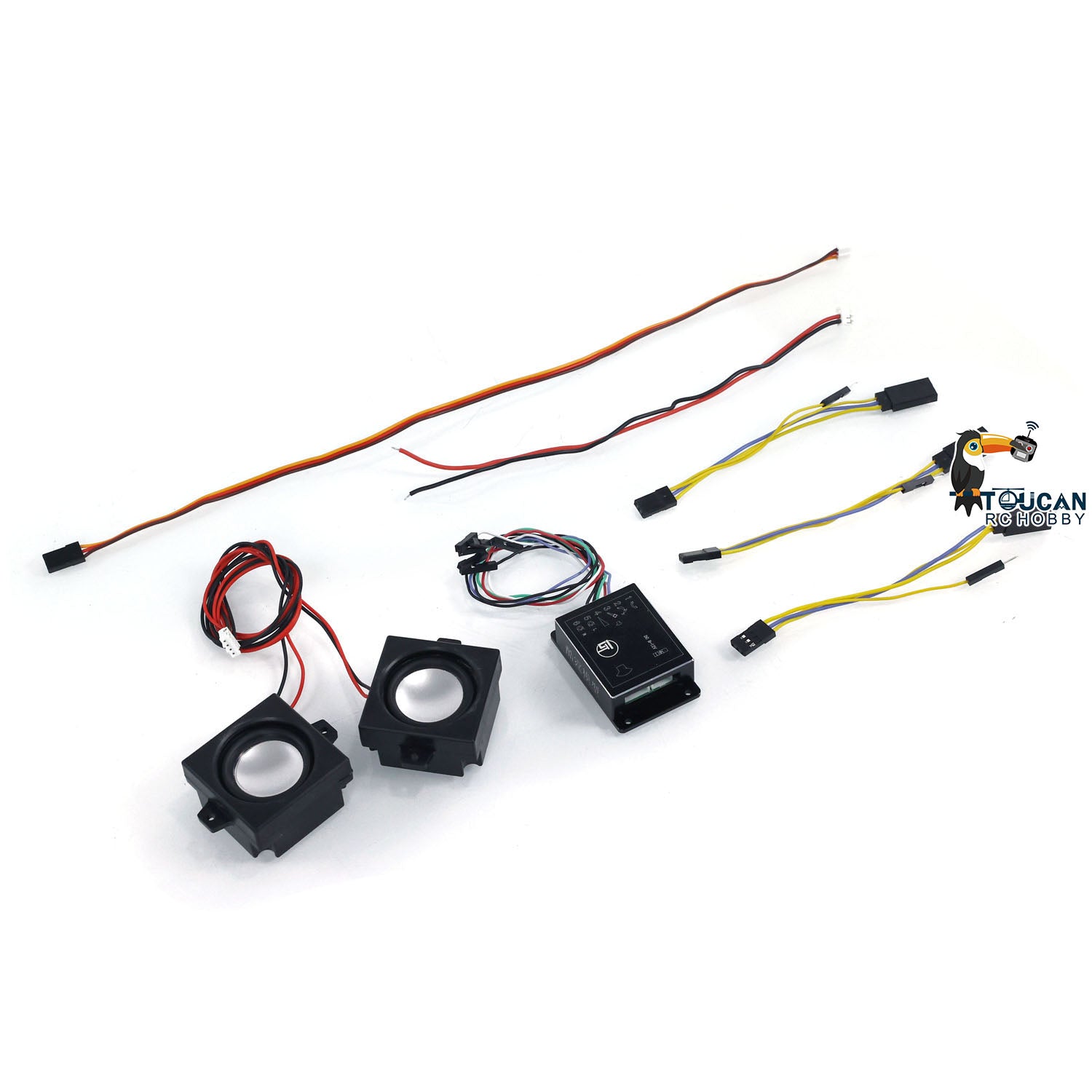 1/14 1/12 Scale RC Excavator Sound System Speakers - Compatible with Hydraulic Remote Controlled Digger Models | DIY Hobby Parts for Construction Simulation & RC Vehicle Enthusiasts | Perfect for Realistic Sound Effects in RC Construction Play & Display Scenes