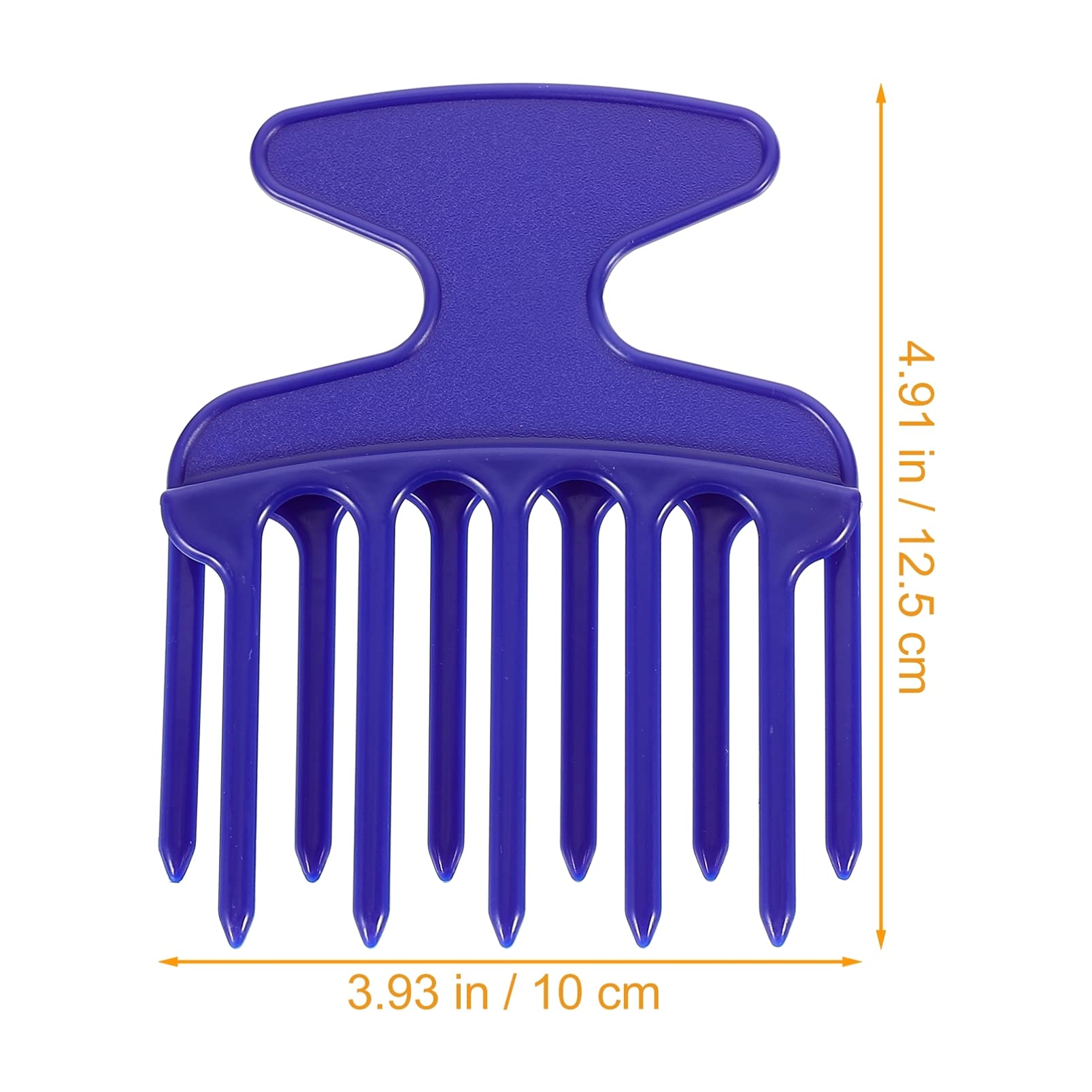Lurrose 2-Pack Afro Combs - Wide Tooth Detangling Comb for Natural Hair, Wigs & Braids - Double Fist Pick Hair Styling Tool for Men & Women (Blue) | Perfect for Daily Hair Care, Salon Styling & Travel