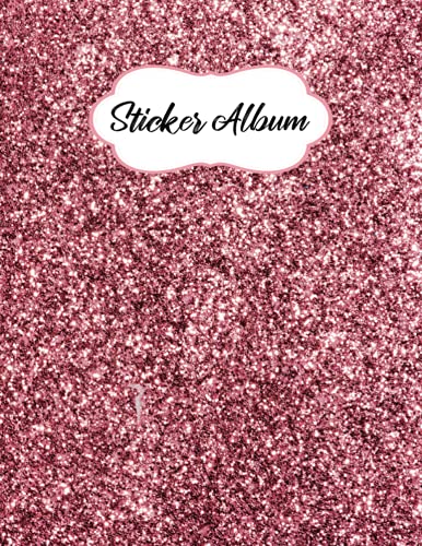 Pink Glitter Sticker Book 8.5x11