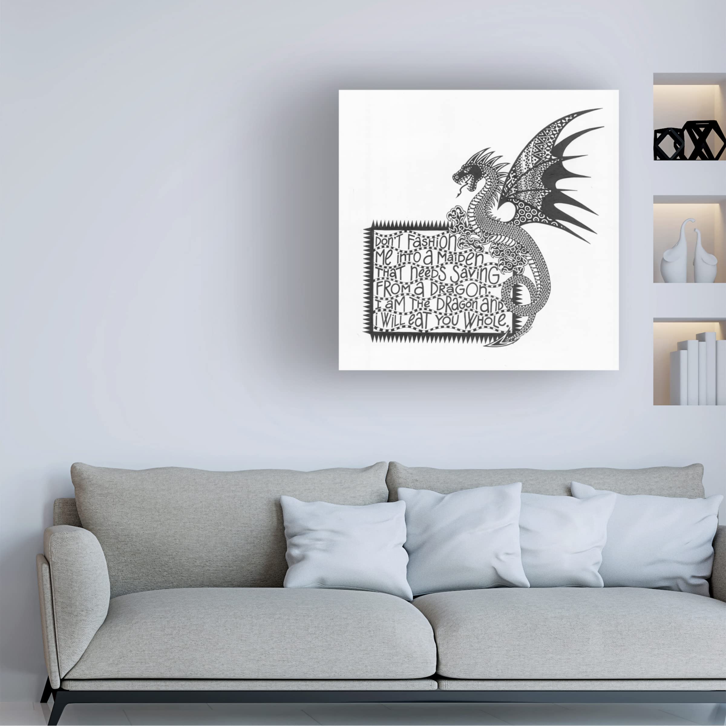 Trademark Fine Art 'OVS' by Siobhan - 18x18 Inch Premium Canvas Wall Art - Perfect for Living Room, Bedroom & Office Decor