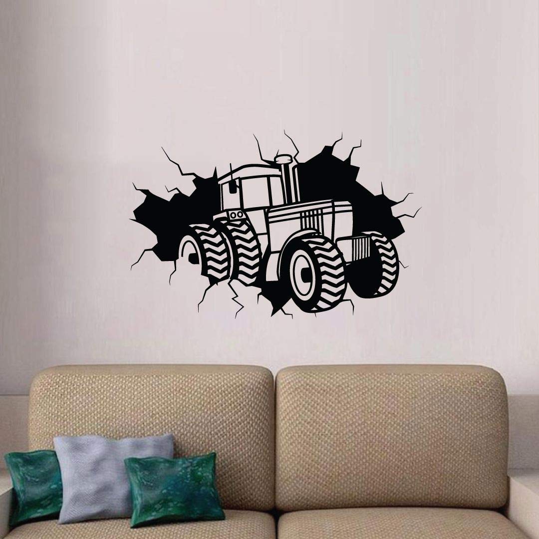 Big Tractor Truck Vinyl Wall Sticker - 14x20 Inch Farm Vehicle Decal for Kids Room, Nursery & Home Decor | Perfect for Boys & Girls Bedrooms, Kindergarten & Playroom Wall Art