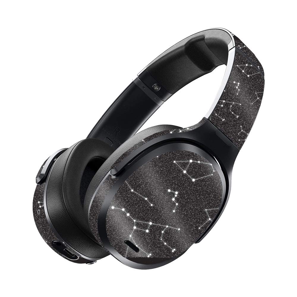 MightySkins Glossy Glitter Vinyl Wrap for Skullcandy Crusher ANC Headphones - Constellations Design | Protective Scratch-Resistant Cover | Easy Application & Removal | Made in USA | Perfect for Music Lovers & Fashion Enthusiasts