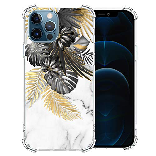 **Slim Marble TPU Case for iPhone 12 Pro - Shockproof Soft Rubber Bumper, Clear Silicone Cover, Fashion Design for Women & Girls | Perfect for Daily Use, Travel, and Anti-Collision Protection**