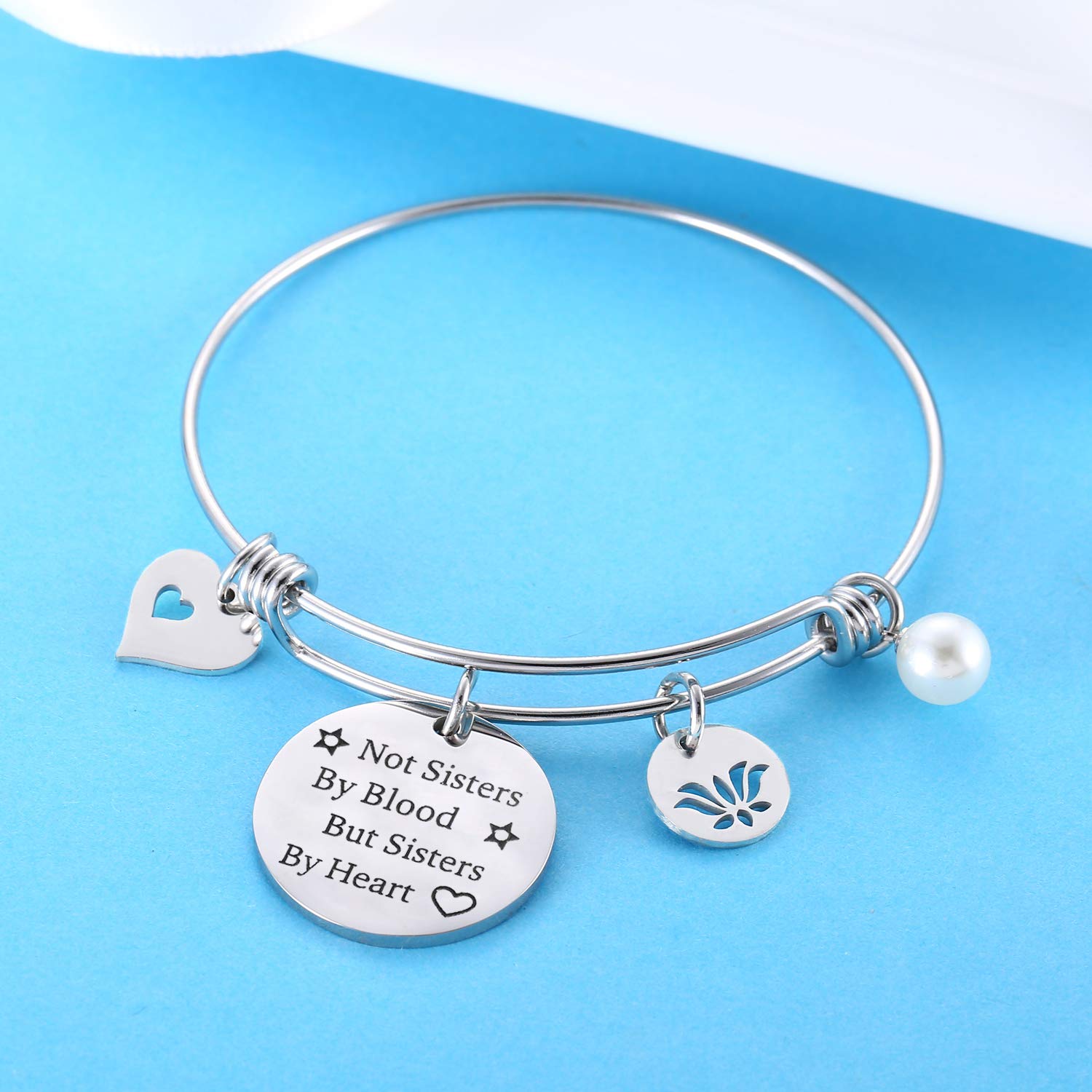 Expandable Sister Bracelets - Best Friend Jewelry Set for Women, Girls - Adjustable Bangle Gift for Sisters, Friends, Couples - Perfect for Birthdays, Anniversaries & Friendship Day