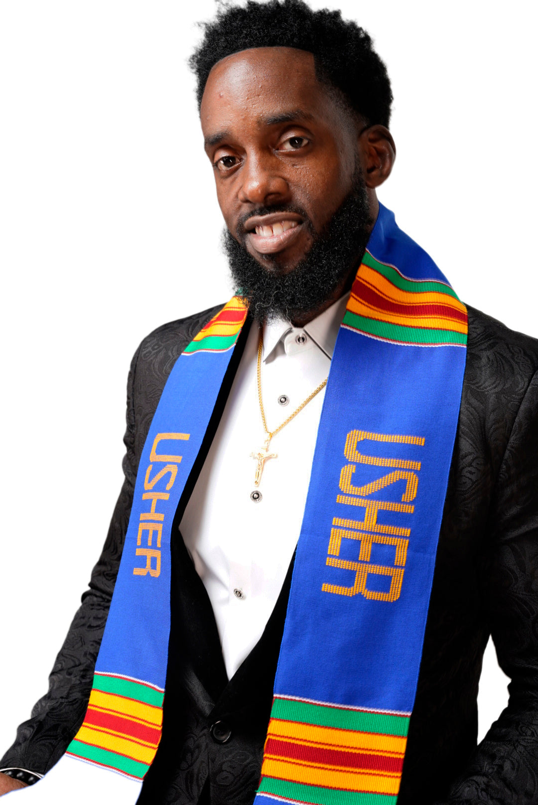 Authentic Handwoven Kente Cloth Scarf Sash - Premium African Print Fashion Accessory for Women & Men - Perfect for Weddings, Cultural Events & Home Decor DP1550