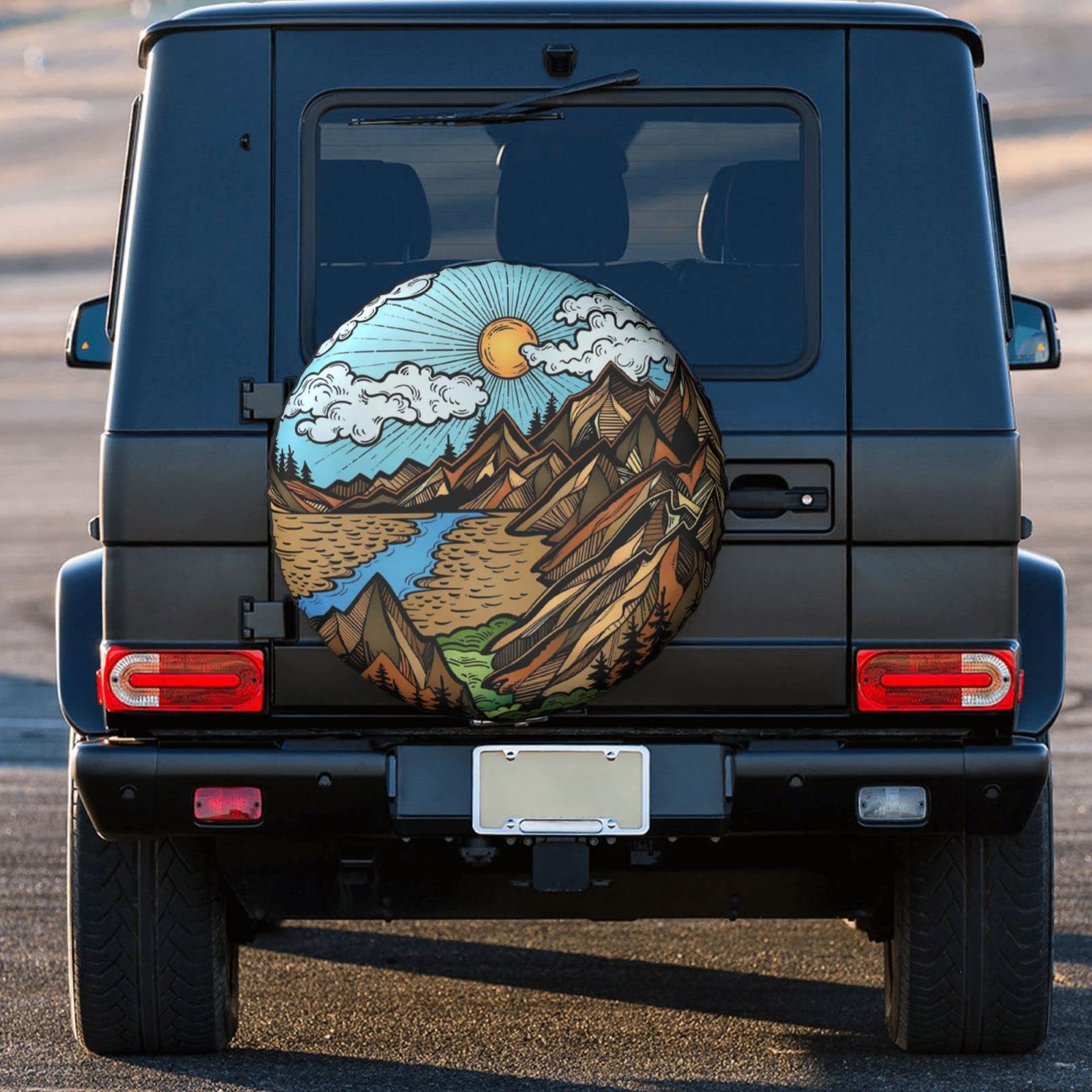 Vintage Spare Tire Cover - Weatherproof Universal Fit for 14