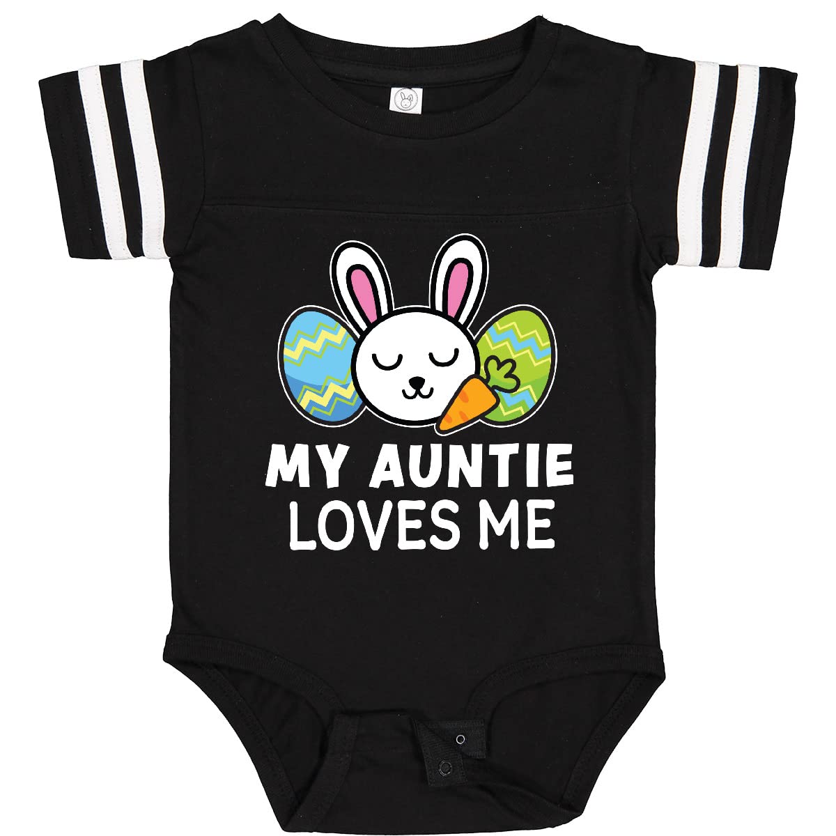 My Auntie Loves Me Bunny Easter Baby Bodysuit - Cute Easter Outfit