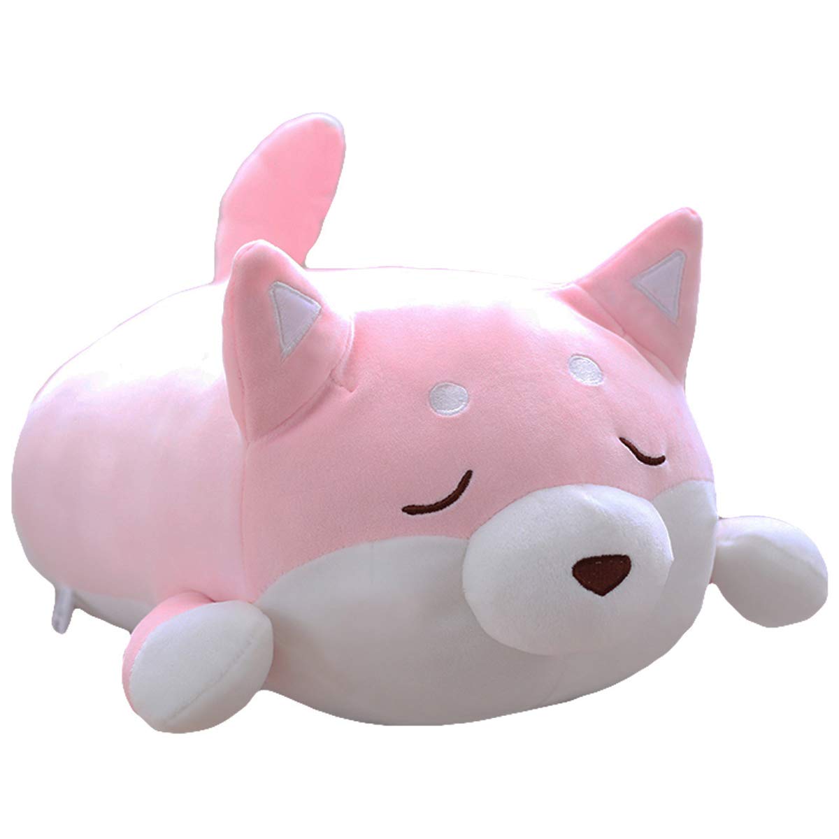 **Shiba Inu Dog Plush Pillow - Soft Corgi Stuffed Animal Toy, Cute Kawaii Doll Gift for Valentine's Day, Christmas, Birthday - Home Decor for Bed, Sofa, Chair (Pink Smiling Eye, 21.3 Inches) - Perfect for Kids' Rooms, Gifts & Cozy Home Decor**