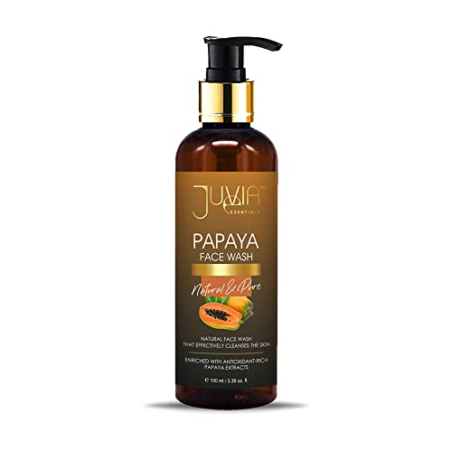 Juvia Essentials Papaya Face Wash 100ml - Gentle Exfoliating Cleanser for Glowing Skin | Perfect for Daily Use & Travel Skincare Routine
