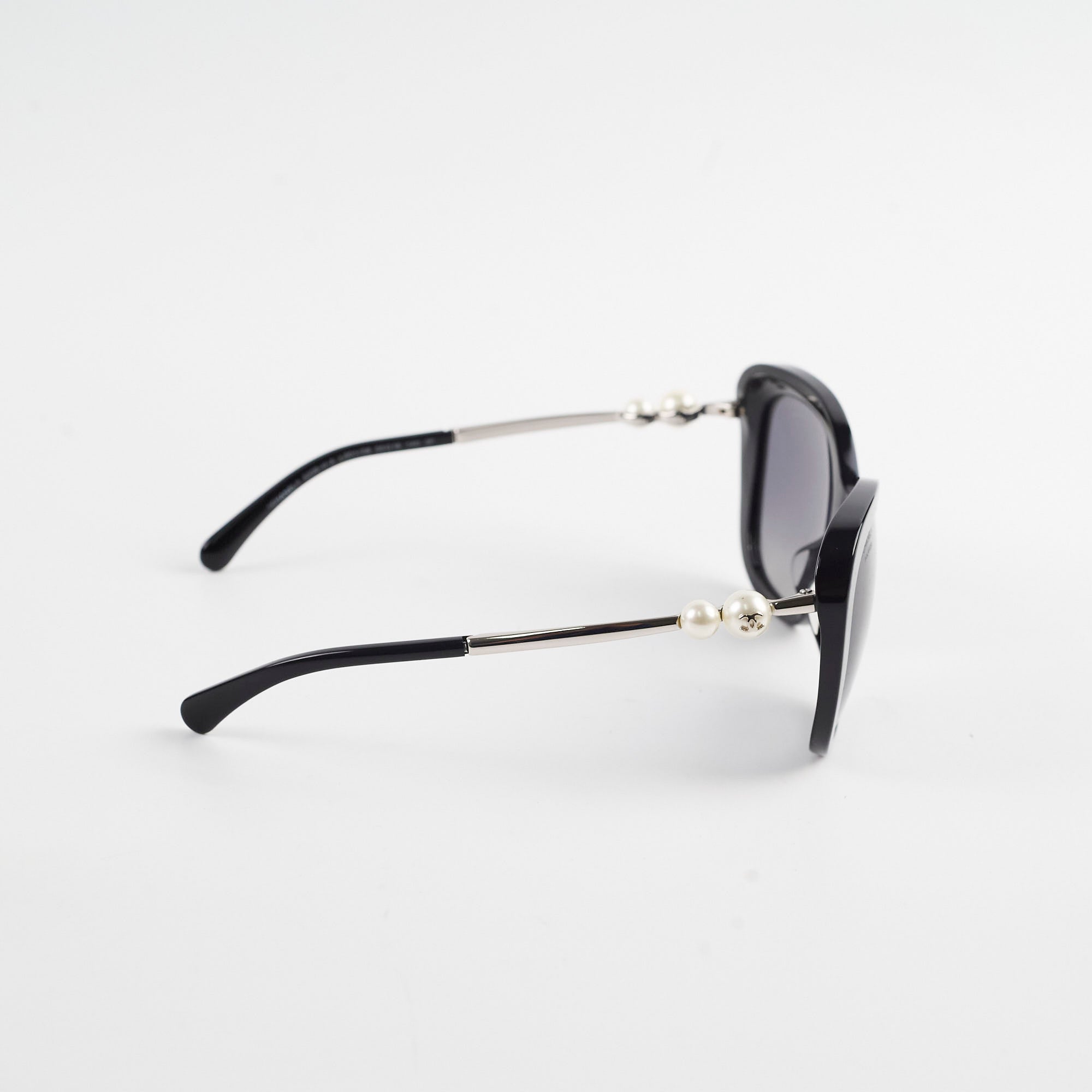 Chanel Square Sunglasses with Pearly Temple - Luxury Fashion Sunglasses for Women - Perfect for Beach, Travel & Everyday Style