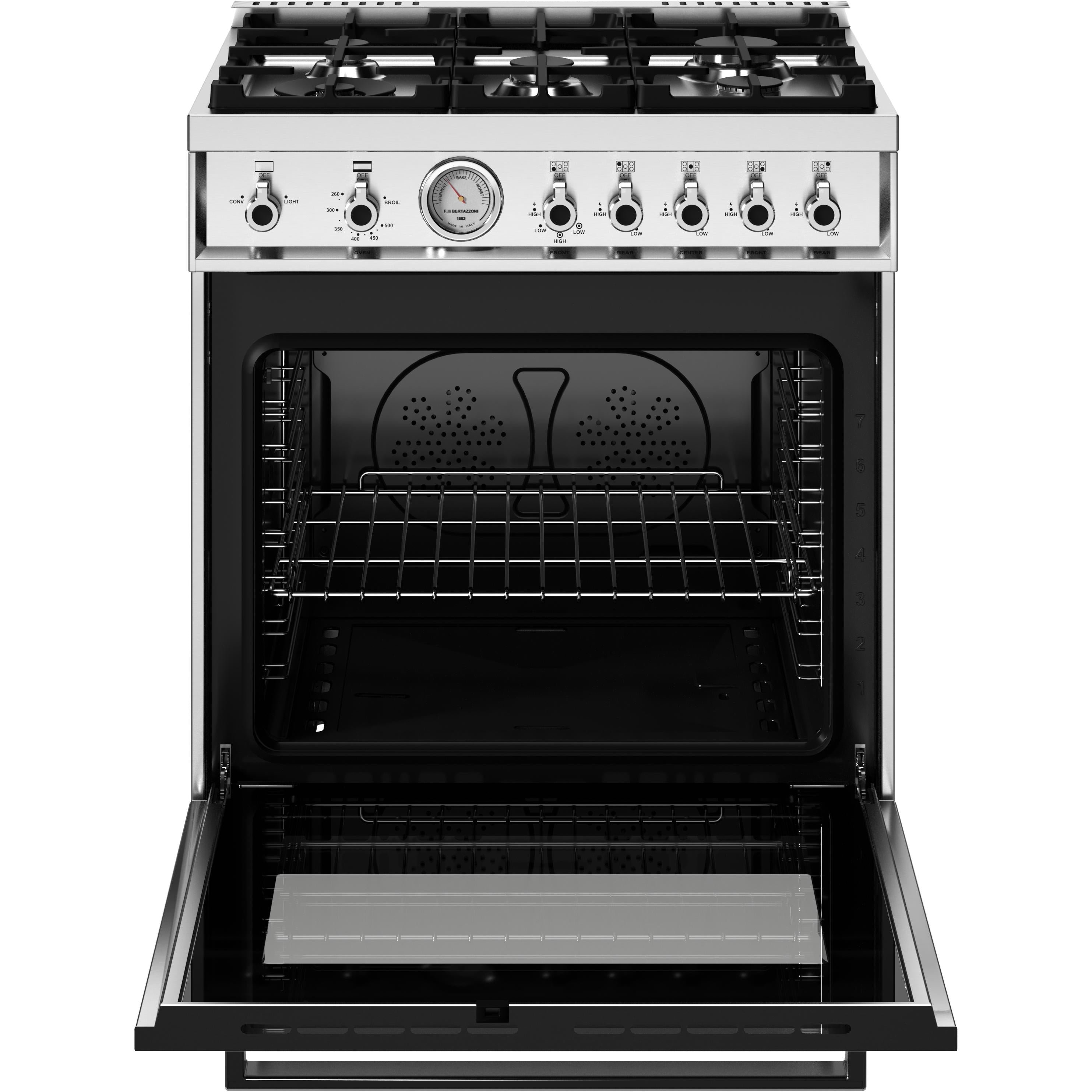 Bertazzoni PRO305GASXV 30-Inch Professional Freestanding Gas Range - Perfect for Home Kitchens & Gourmet Cooking
