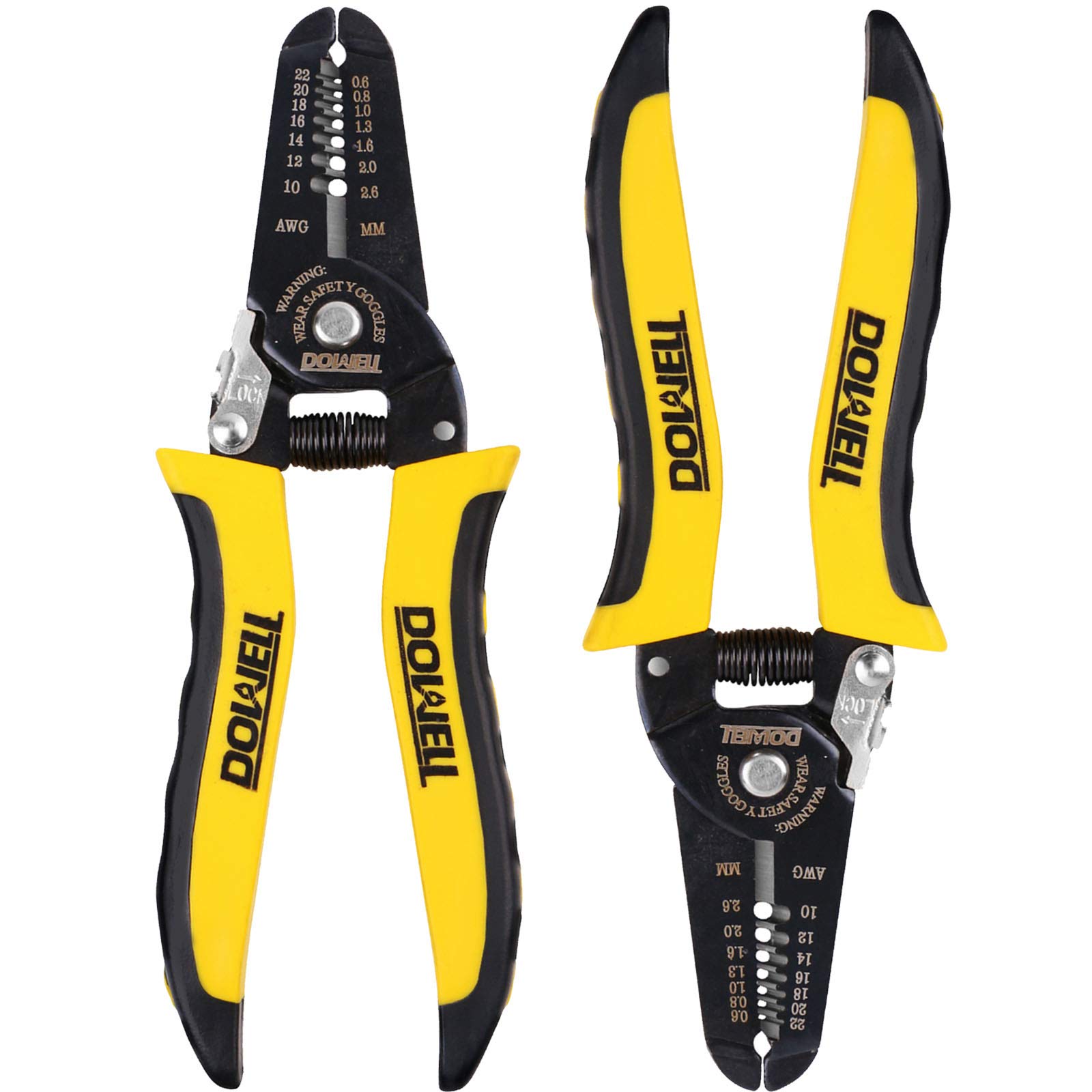 Professional DOWELL 10-22 AWG Wire Stripper Tool - Multi-Function Electrician Pliers with Cutter for Electrical Wiring | Perfect for DIY Projects, Home Repairs & Professional Electrical Work