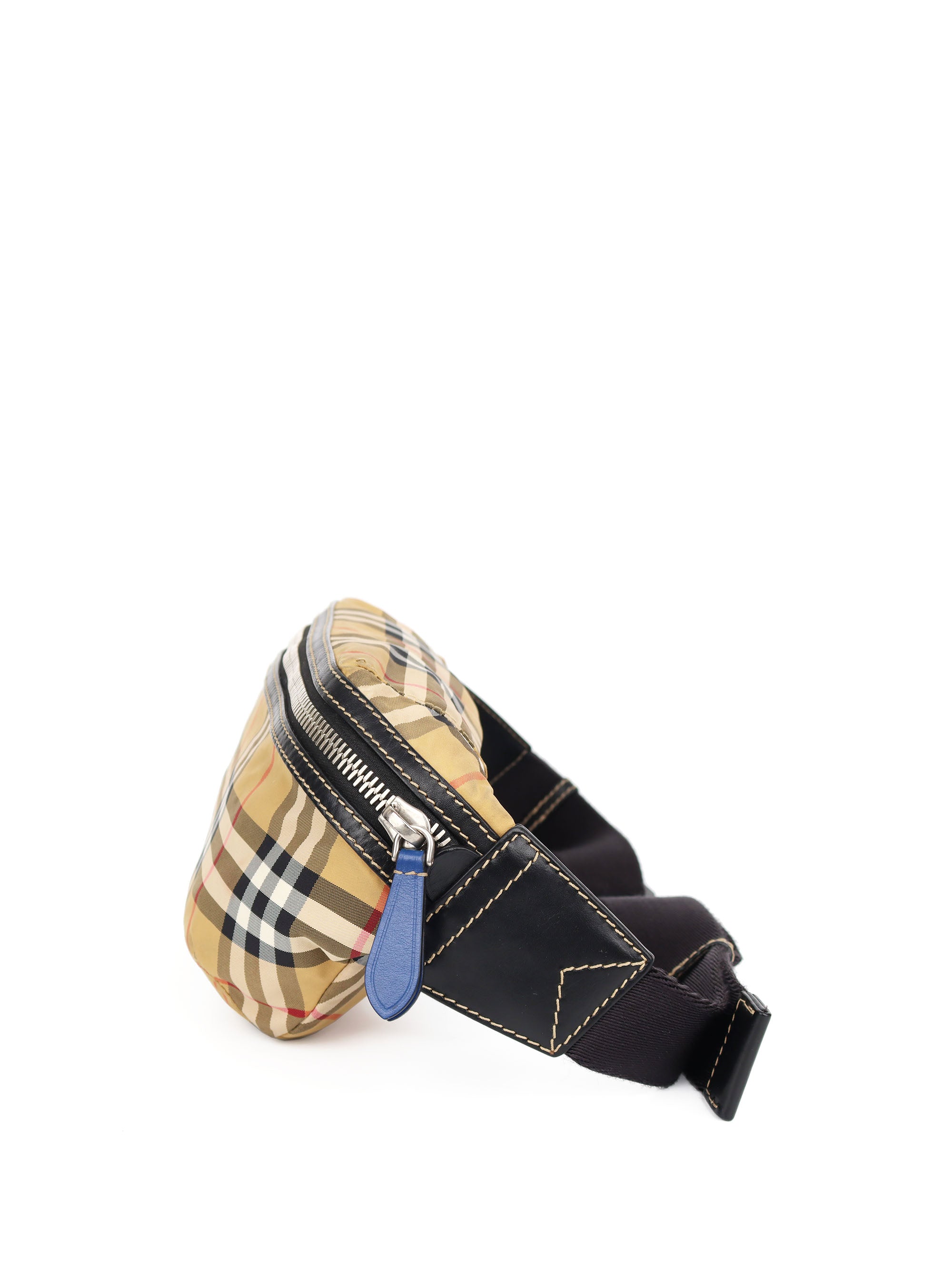 Burberry Haymarket Check Waist Bag for Women - Luxury Crossbody Fanny Pack with Adjustable Strap, Perfect for Travel, Shopping & Everyday Use