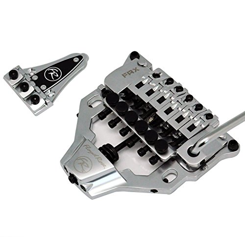 Floyd Rose FRX Tremolo System for Electric Guitar - Satin Chrome Finish | Professional Bridge Replacement for Smooth Vibrato | Perfect for Rock, Metal & Stage Performances