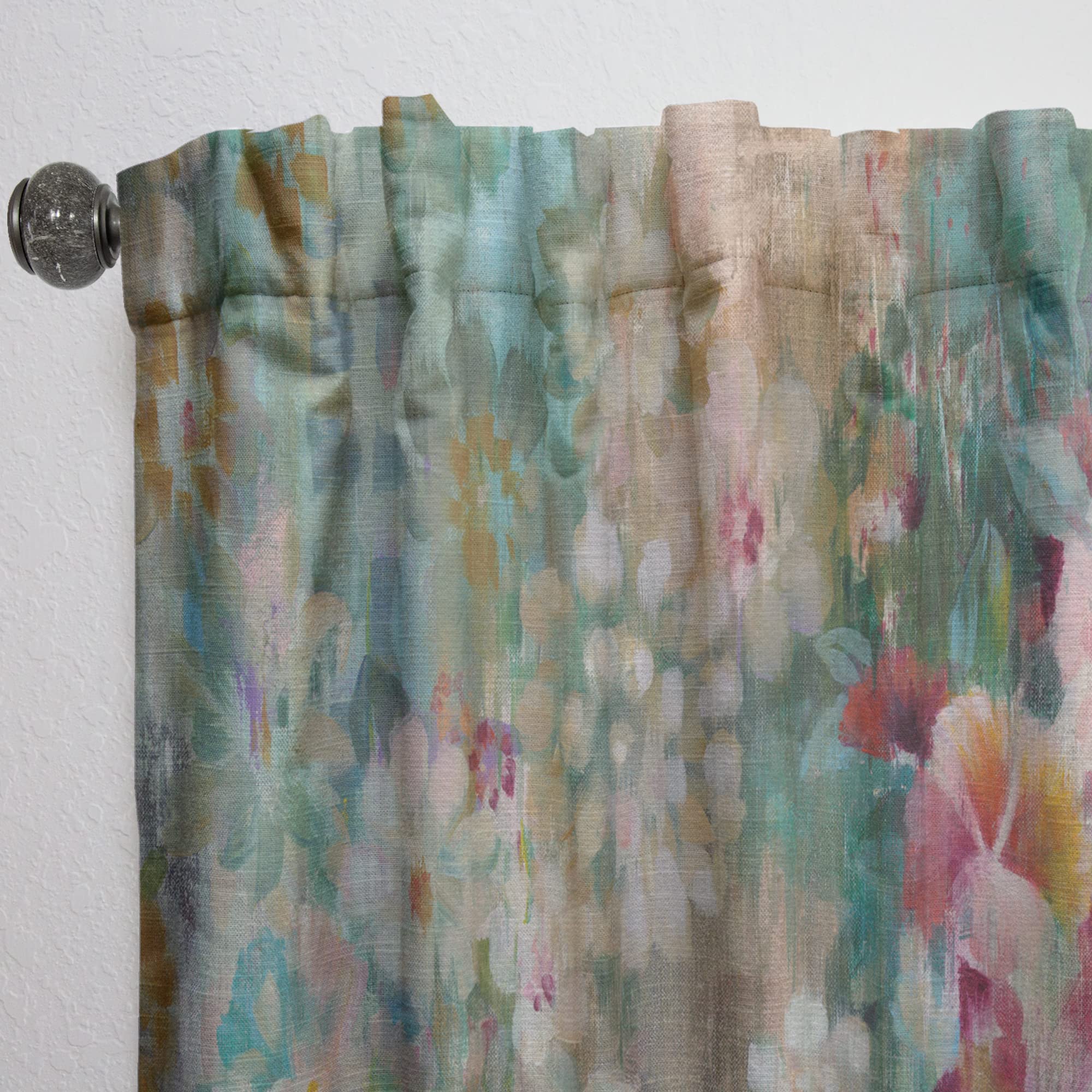 DesignQ 'Flower Shower III' Thermal Insulated Curtain Panel - 52x84 Inches - Blackout Drapes for Bedroom & Living Room - Perfect for Home Decor, Temperature Control, and Light Blocking