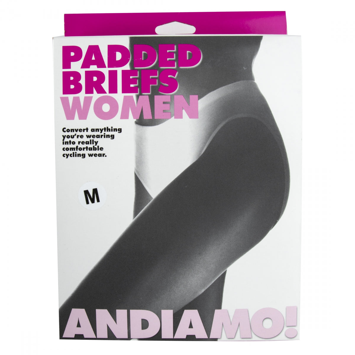 Andiamo Women's Padded Brief Underwear - Black - Medium - Comfortable Cotton Panties for Everyday Wear | Perfect for Work, Yoga & Lounge