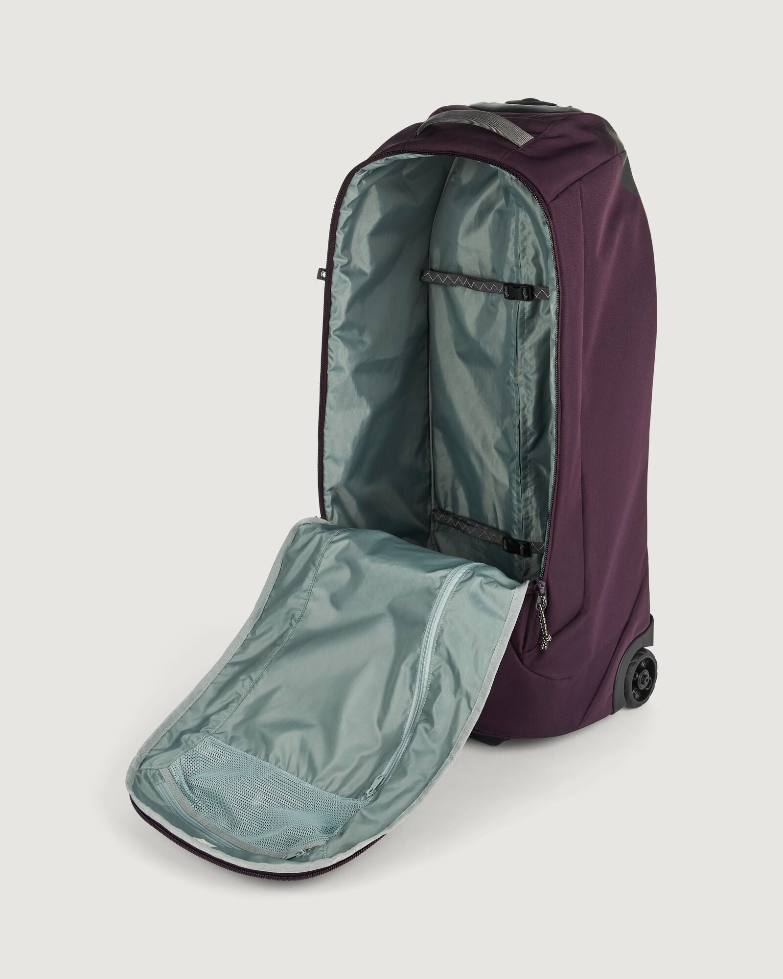Hybrid Trolley v5 70L Travel Luggage - Lightweight Durable Carry-On Suitcase for Business & Vacation - Perfect for Airplane, Train & Road Trips