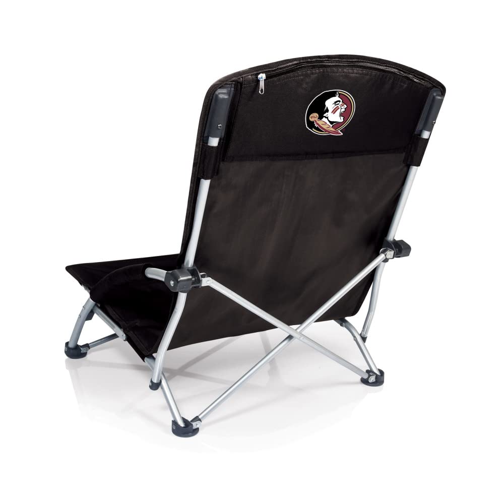 PICNIC TIME NCAA Low Beach Chair with Carry Bag - Lightweight Portable Lawn Chair for Adults - Perfect for Beach, Camping, and Outdoor Relaxation