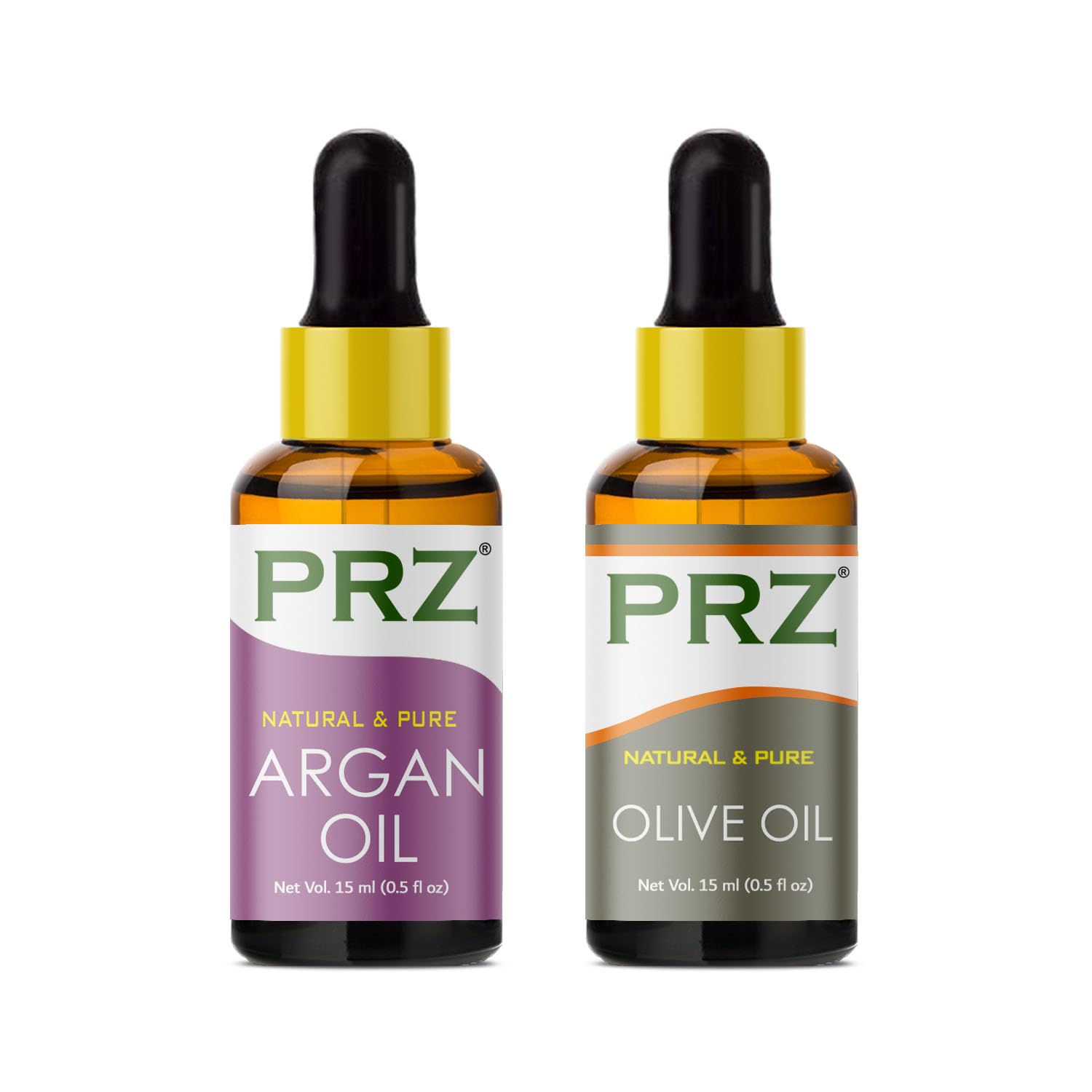 Pure Moroccan Argan Oil & Olive Oil Combo for Hair Growth & Skin Care - 100% Natural Aromatherapy Massage Oil for Body, Face & Hair (15ml) - Perfect for Dry Scalp Treatment, Split Ends Repair & Relaxing Spa Nights