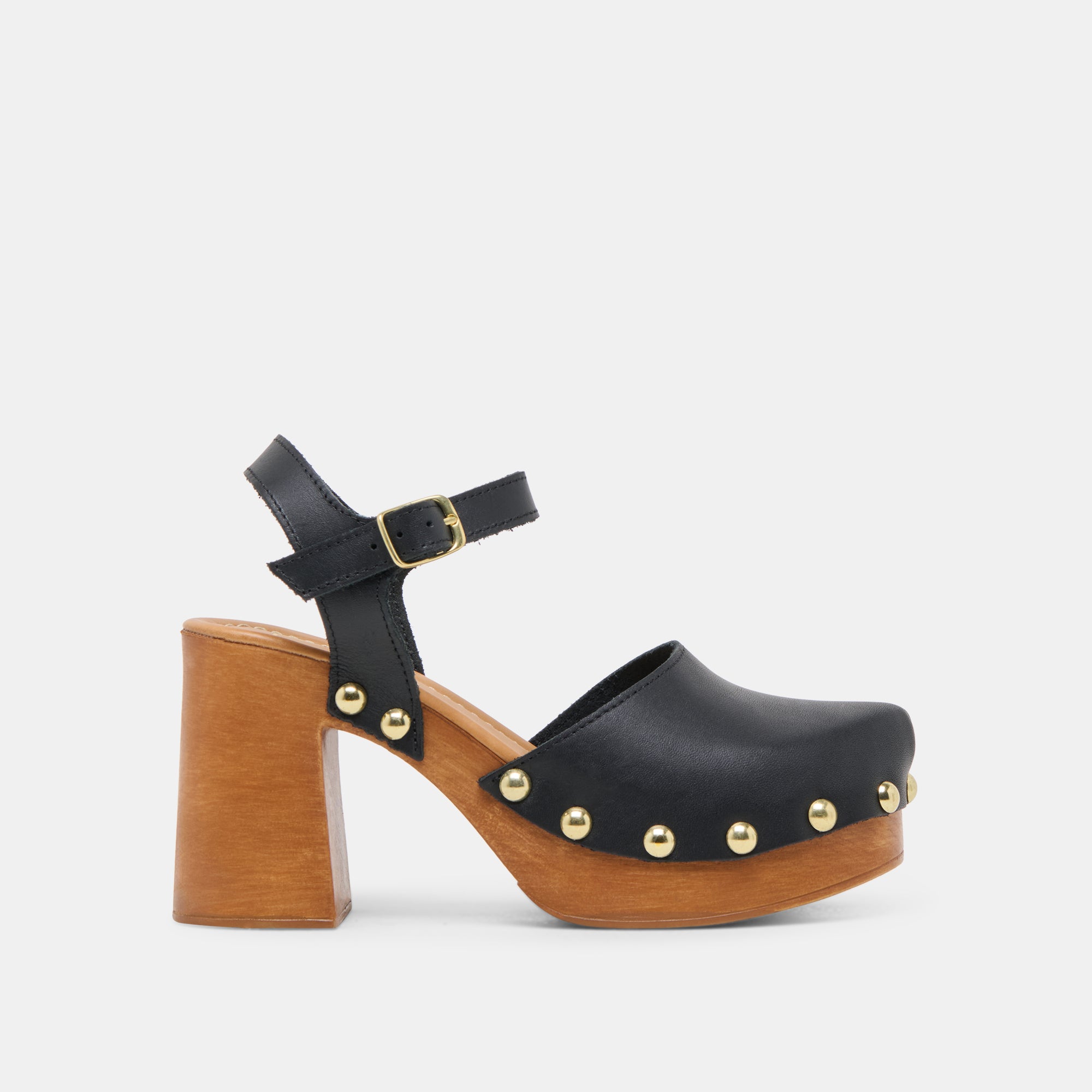 Black Leather Clover Heels for Women - Stylish High Heel Pumps for Party, Wedding & Office Wear