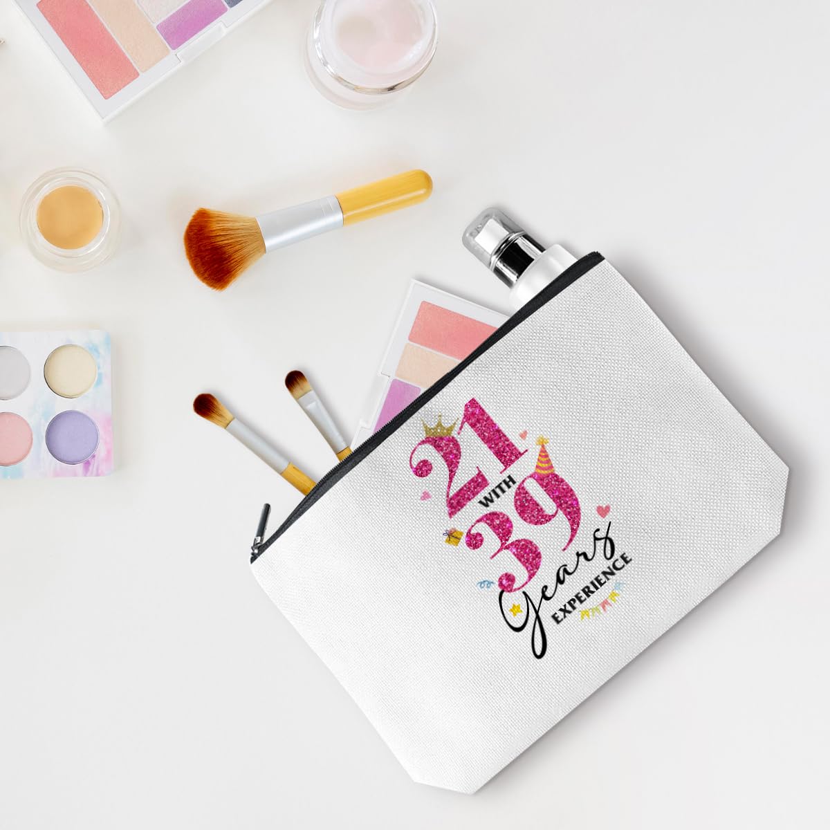 60th Birthday Gifts for Women - Makeup Travel Bag for Mom, Grandma & Friends - Perfect for Anniversaries & Celebrations