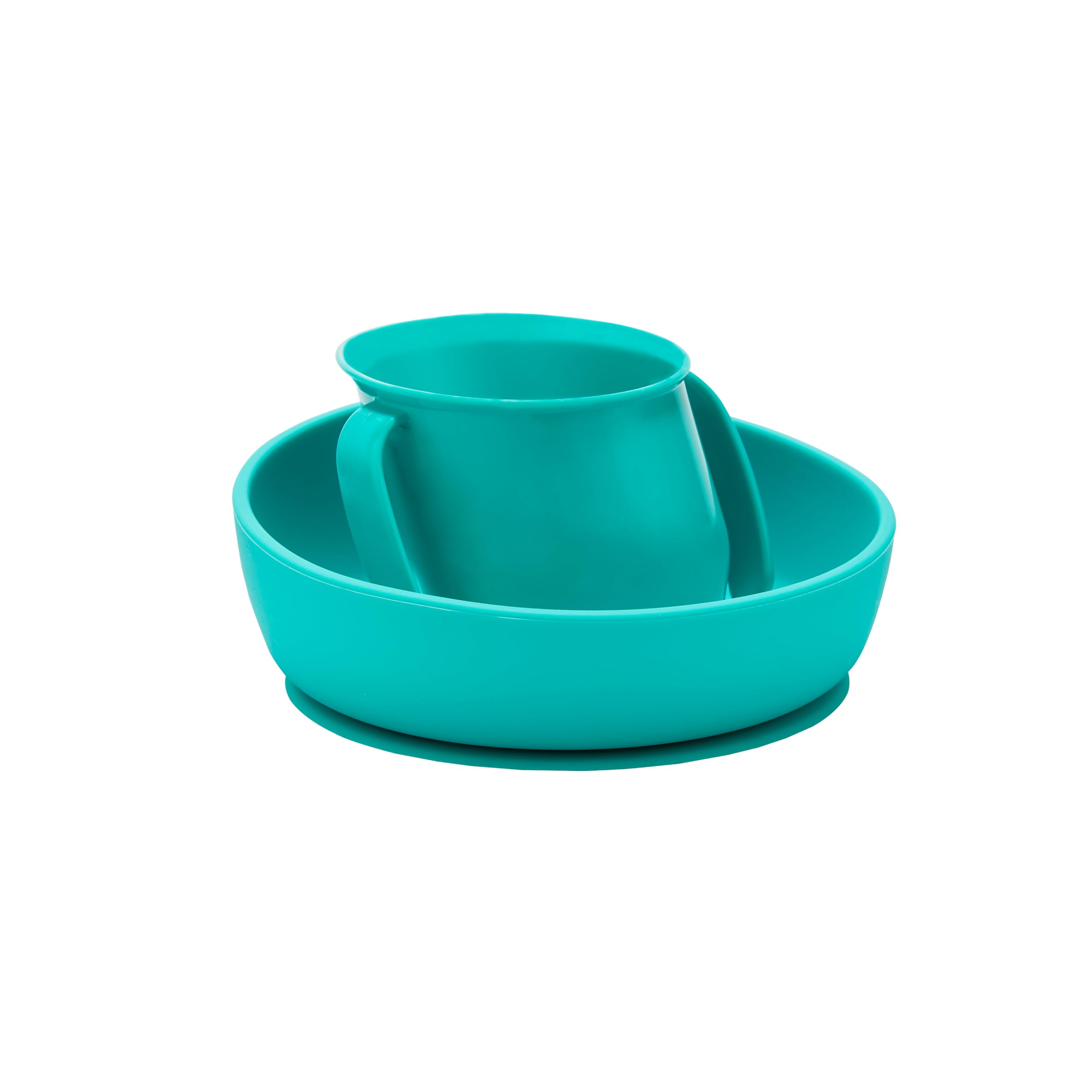 **Doidy Cup and Bowl Gift Set for Babies 6 Months+ | Silicone Non-Slip Suction Bowl & Open Cup | Baby Weaning, Feeding & Learning to Eat & Drink Essentials | Perfect for Baby Food, Snacks & Mealtime (Turquoise)**