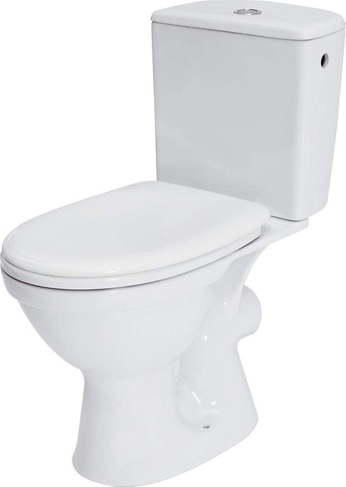 Ceramic Toilet Stand Complete Set - Modern Design with WC Tank & Polypropylene Seat for Horizontal Water Outlet Connection - Perfect for Bathroom Renovation & Home Upgrade