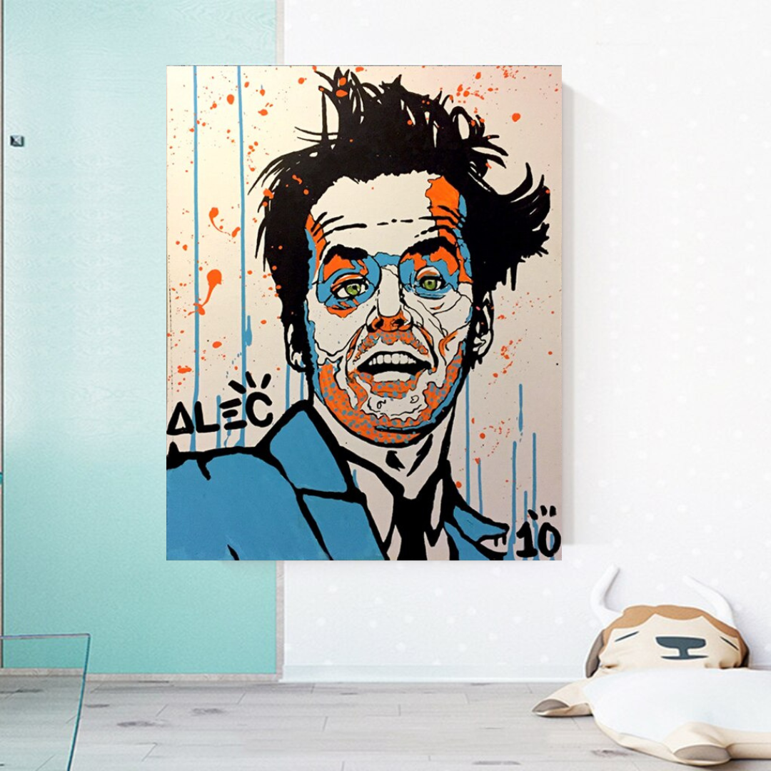 Jack Nicholson Joker Canvas Wall Art - The Dark Knight Movie Poster - High Quality Home Decor for Living Room, Bedroom & Office