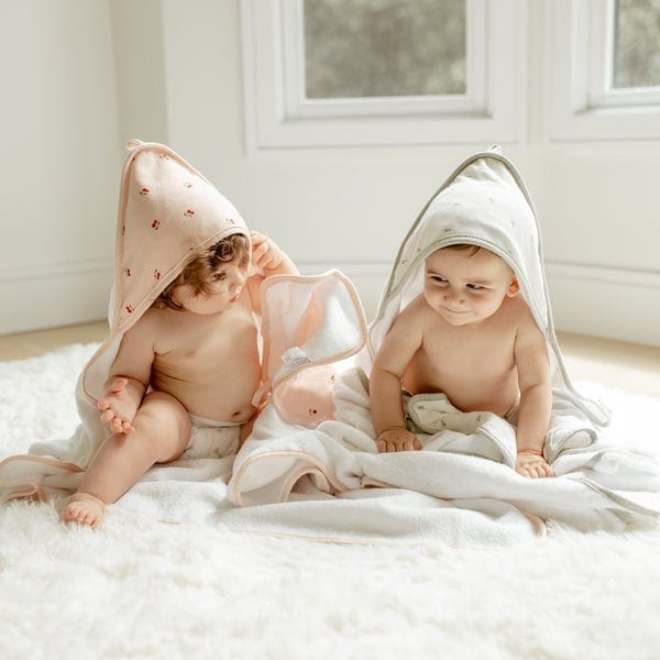 Elys & Co Premium Hooded Baby Towel with Washcloth Set - Soft & Absorbent for Newborn, Infant, Toddler Bath Time & Swimming
