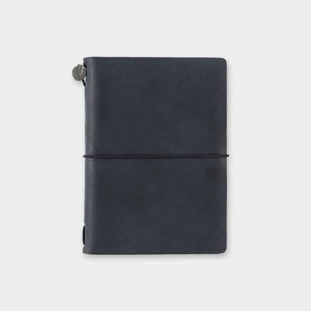 TRAVELER'S COMPANY TRAVELER'S Notebook Starter Kit - Passport Size Black Leather Journal | Perfect for Travel, Diary, Sketching & Note-Taking