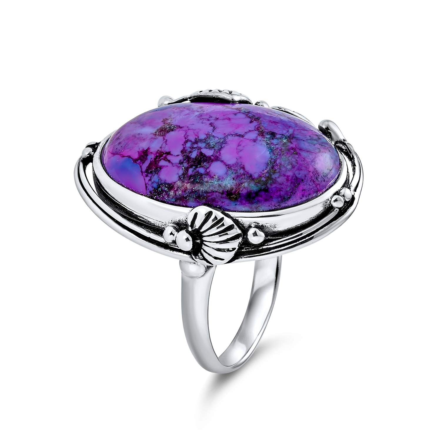 Southwestern Turquoise Moonstone Ring - .925 Sterling Silver Statement Jewelry for Women | Boho Western Style