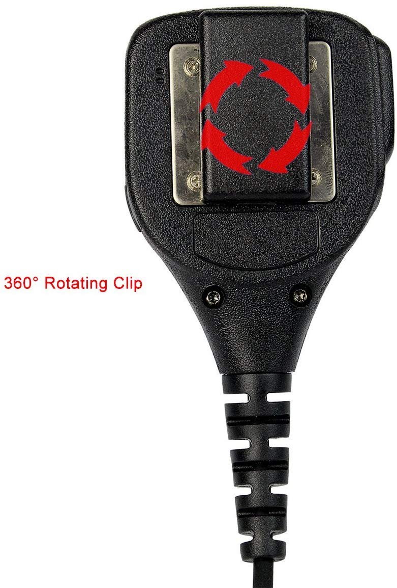 Retevis 2 Pin Remote Speaker Mic for Baofeng 888S UV-5R Kenwood Two Way Radios - Compatible with Retevis H-777 RT27 RT22 RT15 RT19 RB17 RT17 RT67 (1 Pack) - Perfect for Outdoor Adventures, Construction Sites & Emergency Communication