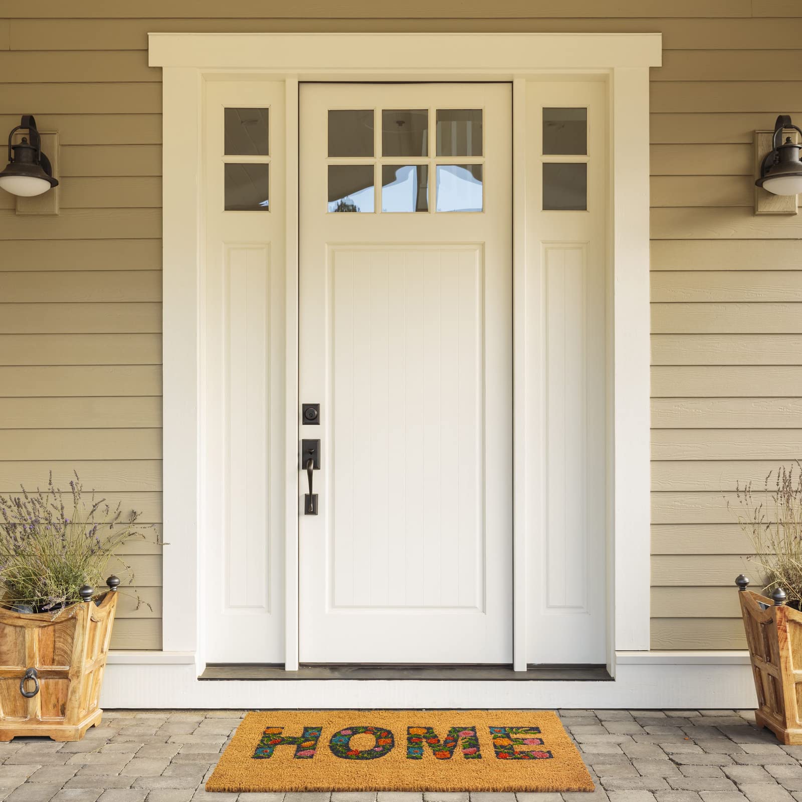 Juvale Non-Slip Coco Coir Front Door Welcome Mat - 17 x 30 Inch Durable Indoor Outdoor Rug for Home, Porch, Entryway - Natural Eco-Friendly Doormat for High Traffic Areas, All Weather Use
