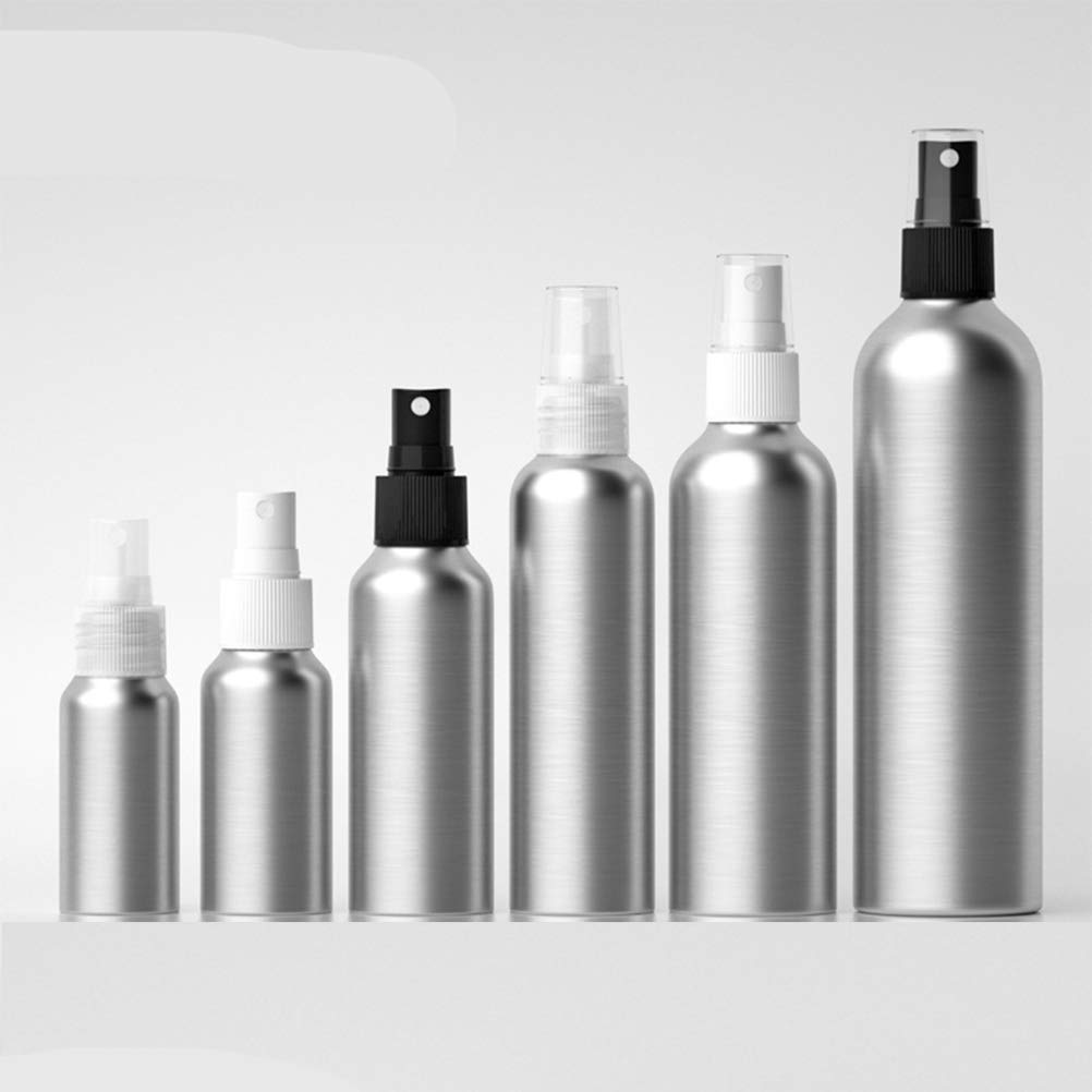 8-Pack Fine Mist Spray Bottles for Travel - Refillable Aluminum Cosmetic Pump Bottles for Toiletries, Lotion & Water - Perfect for Makeup, Skincare & Haircare On-The-Go