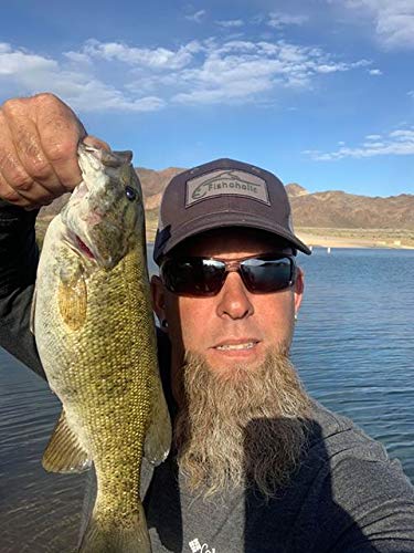 Fishoholic Snapback Baseball Fishing Hat - Breathable Mesh Trucker Cap for Anglers - Perfect Fishing Gift for Dad, Father's Day, or Outdoor Enthusiasts - Ideal for Fishing, Boating, and Outdoor Adventures