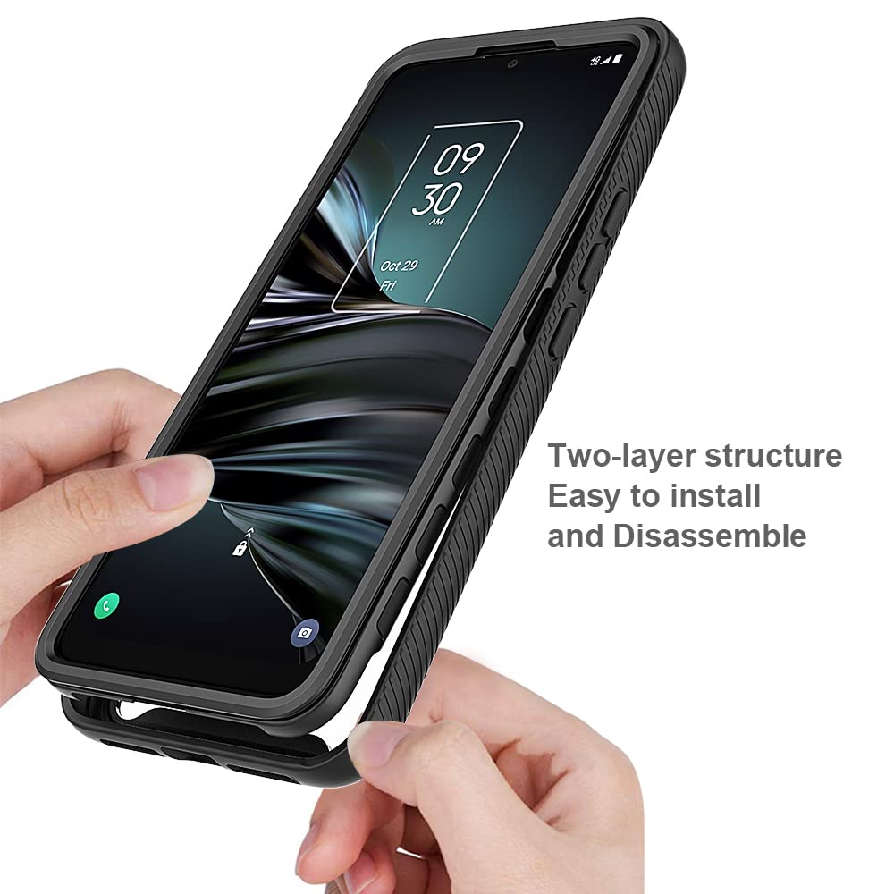Premium Shockproof & Anti-Slip Protective Case for TCL 20 XE (5087Z) - Durable Phone Cover with Raised Edges for Screen Protection - Perfect for Outdoor Activities, Travel & Daily Use (Purple)