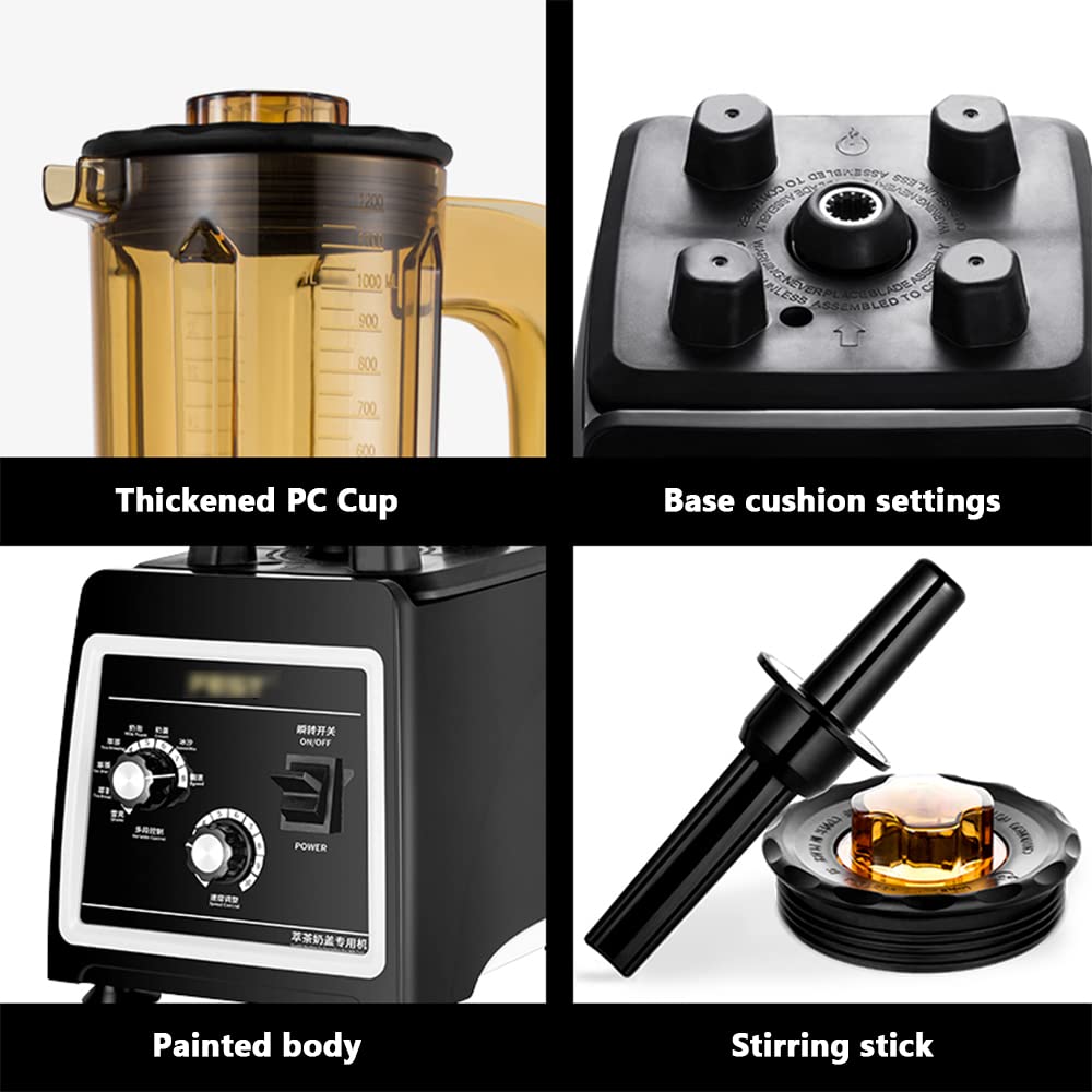 1800W High-Speed Milkshake & Smoothie Blender - Large Capacity Countertop Mixer with Pulse Function & Easy Self-Cleaning - Perfect for Shakes, Smoothies, Protein Drinks & Frozen Desserts