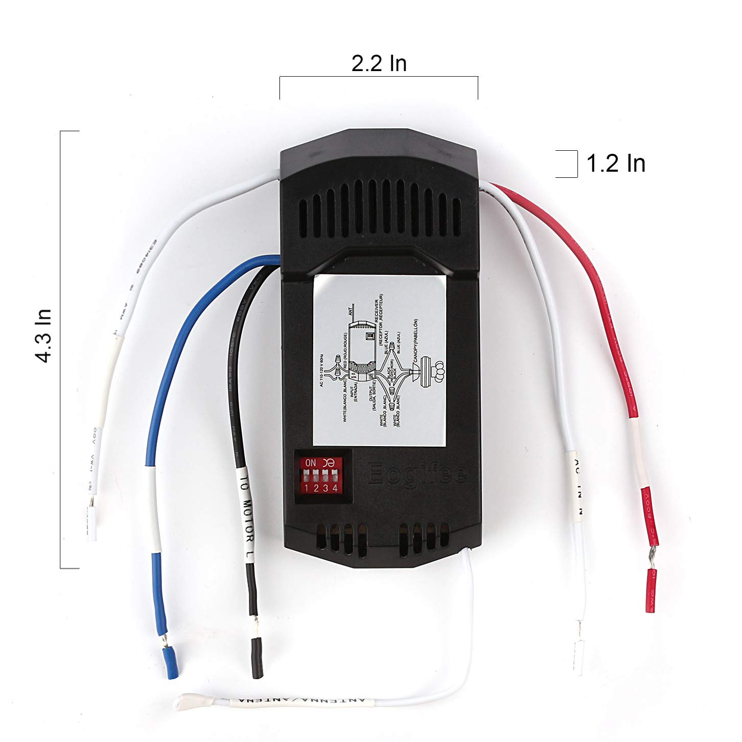 Universal Ceiling Fan Receiver Compatible with Hunter, Hampton Bay, Harbor Breeze - HD5 UC7078T, FAN-53T, FAN-11T, KUJCE9103, FAN-35T, KUJCE9603 - Replacement Remote Control Fan Receiver for Easy DIY Installation - Perfect for Bedroom, Living Room, and Outdoor Spaces