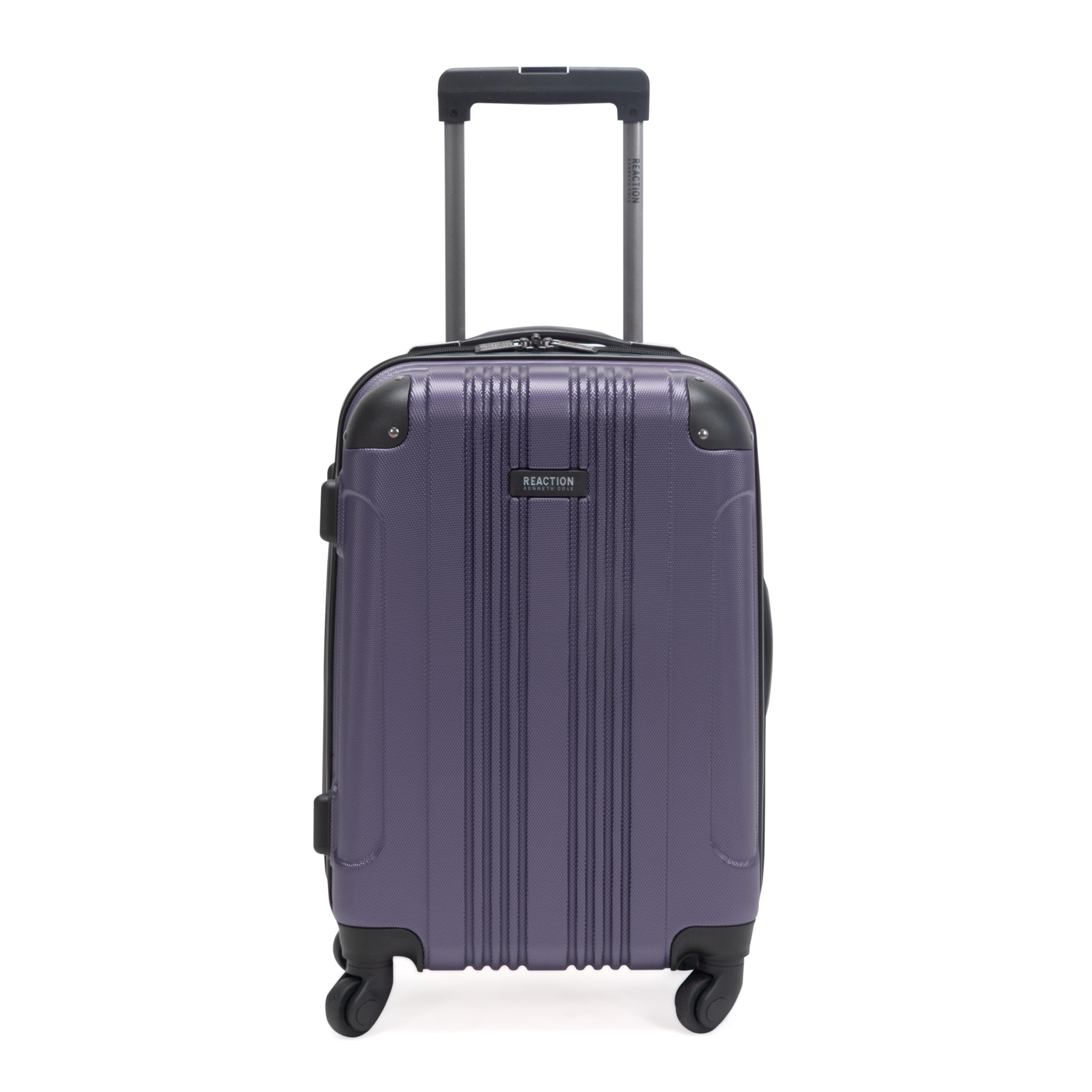 Kenneth Cole REACTION Out of Bounds Lightweight Hardshell 4-Wheel Spinner Carry On Luggage 20-Inch, Smokey Purple - Perfect for Business Travel & Weekend Getaways