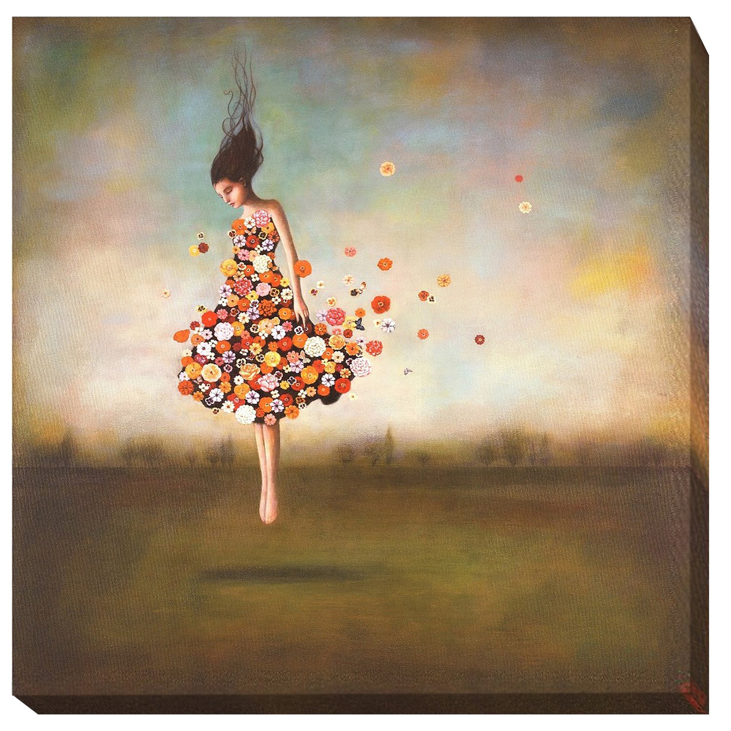 Artistic Home Gallery 3636A277IG Boundlessness in Bloom Wall Art - Modern Floral Canvas Painting for Living Room, Bedroom & Office Decor